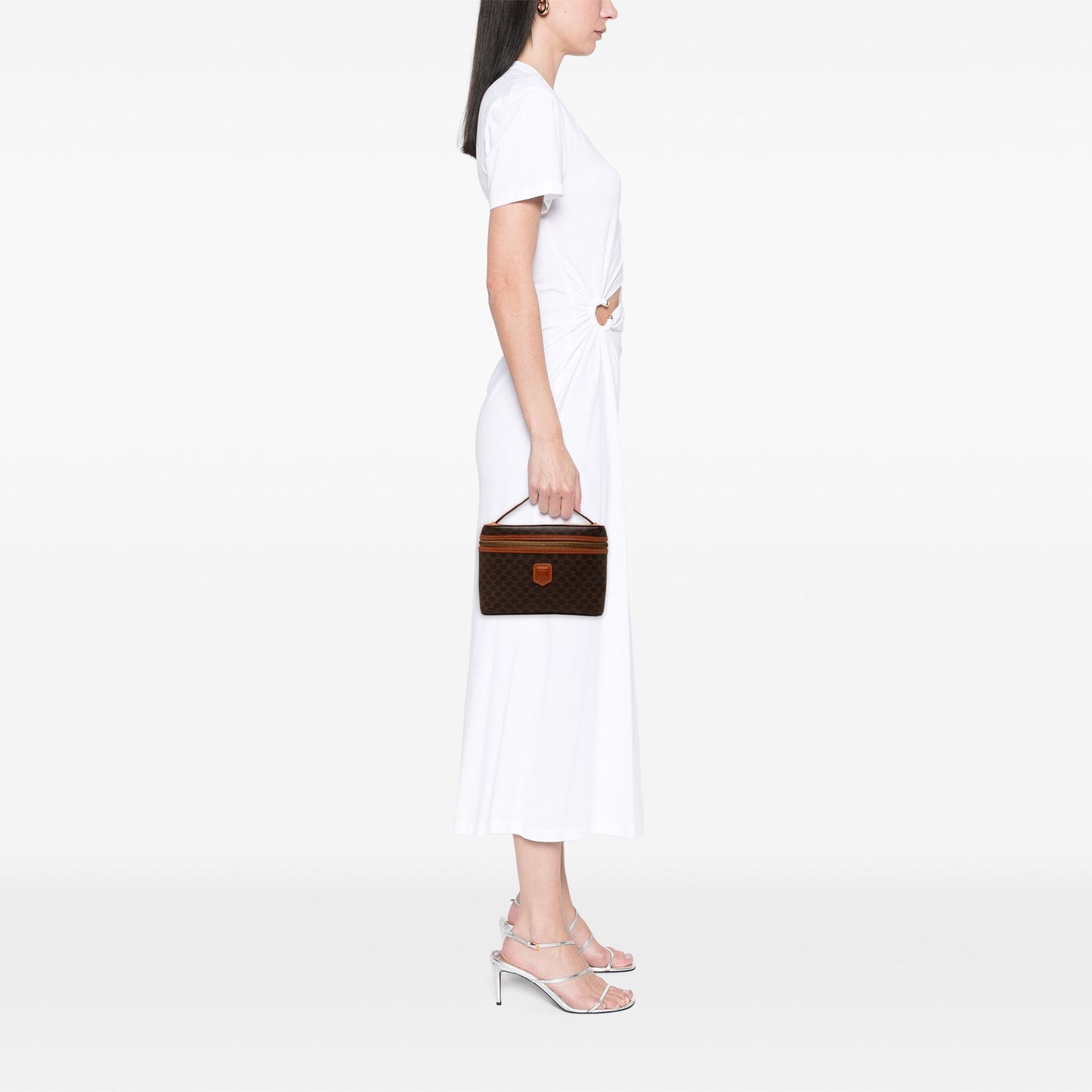 Celine Macadam Coated Canvas Vanity Bag