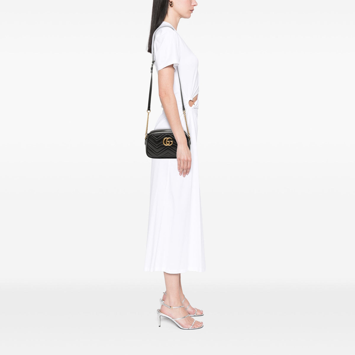 Gucci Small GG Marmont Matelasse Calfskin Crossbody
