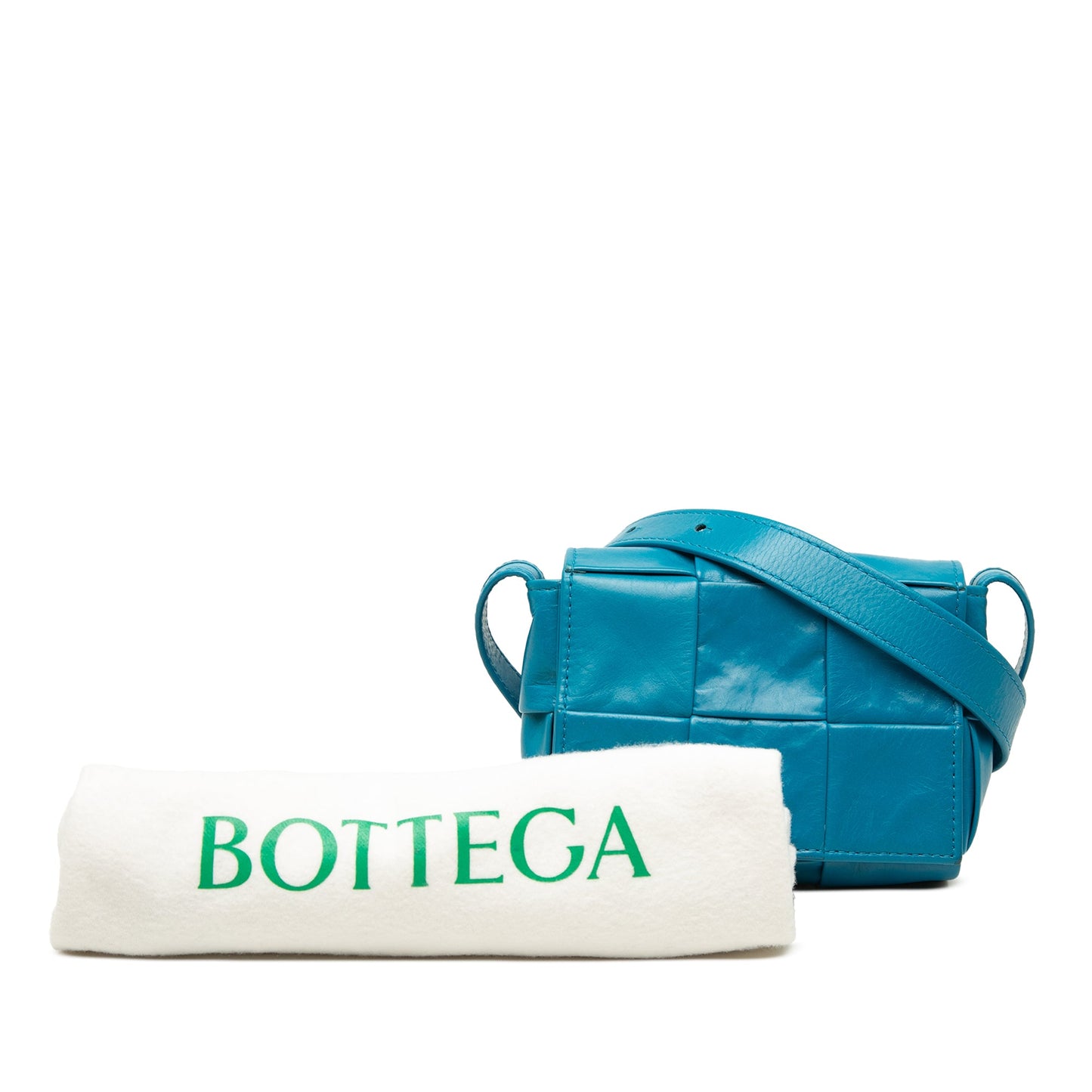 Bottega Veneta Candy Paper Calfskin Intrecciato Cassette Crossbody