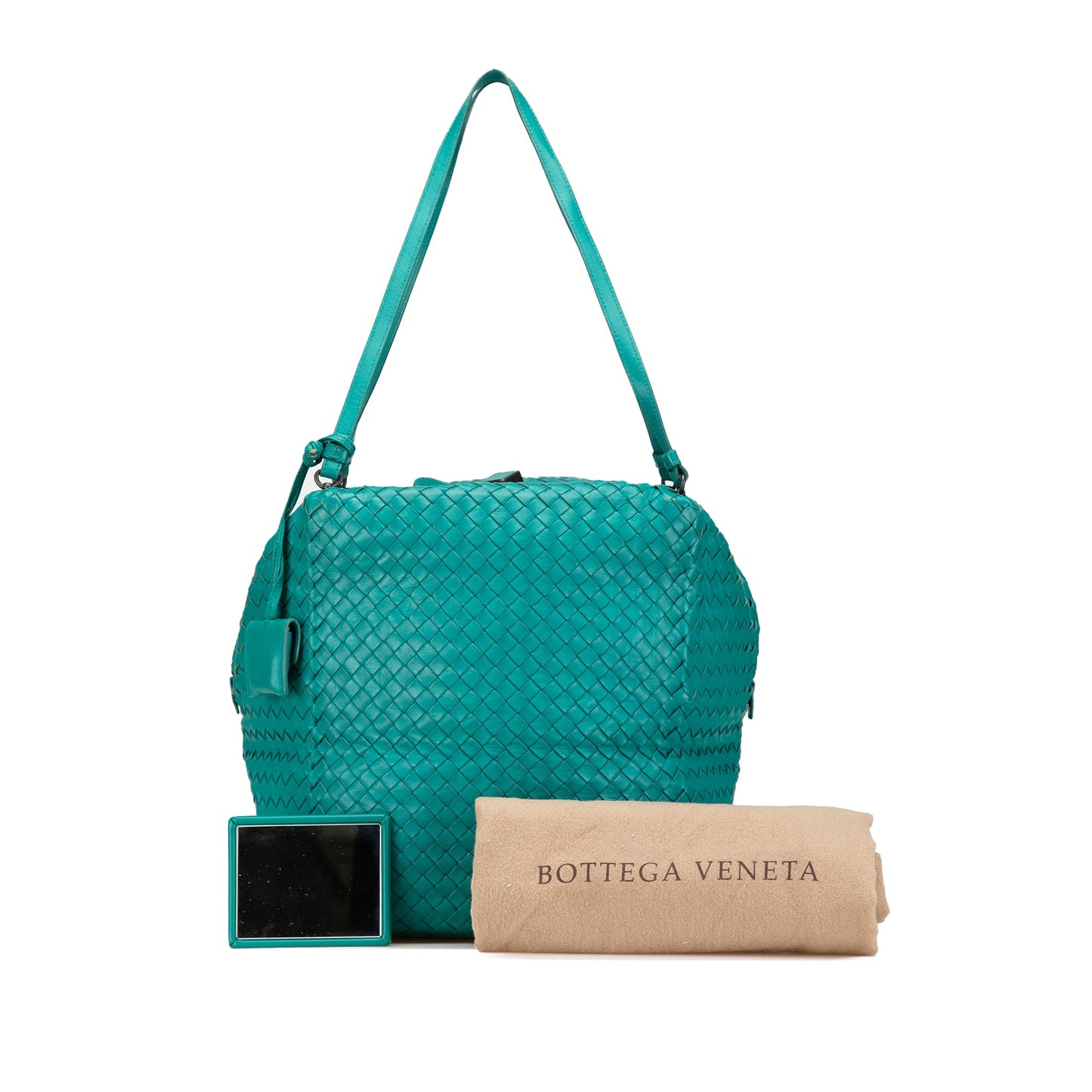 Bottega Veneta Nappa Intrecciato Cube Shoulder Bag