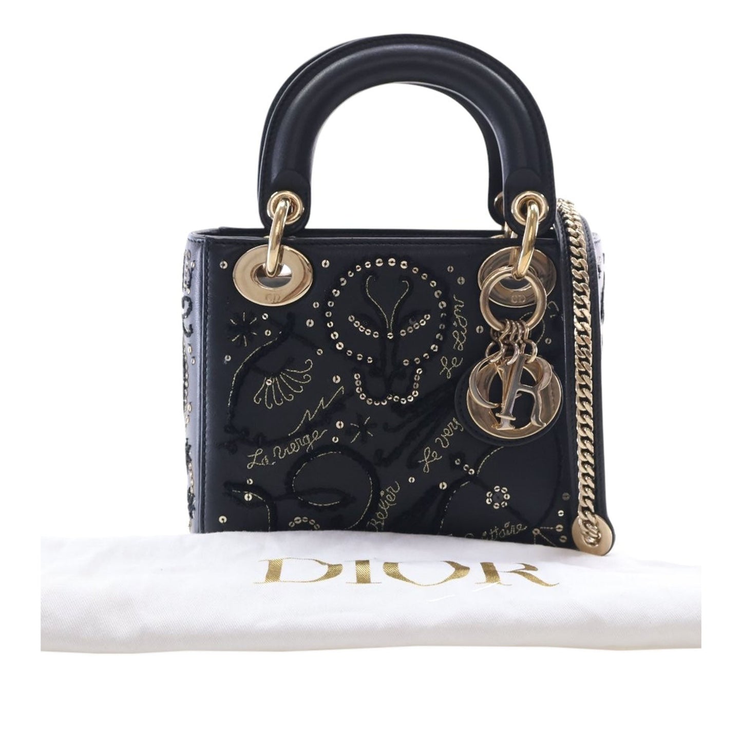 Dior Mini Lambskin Embroidered Sequin Astrology Lady Dior