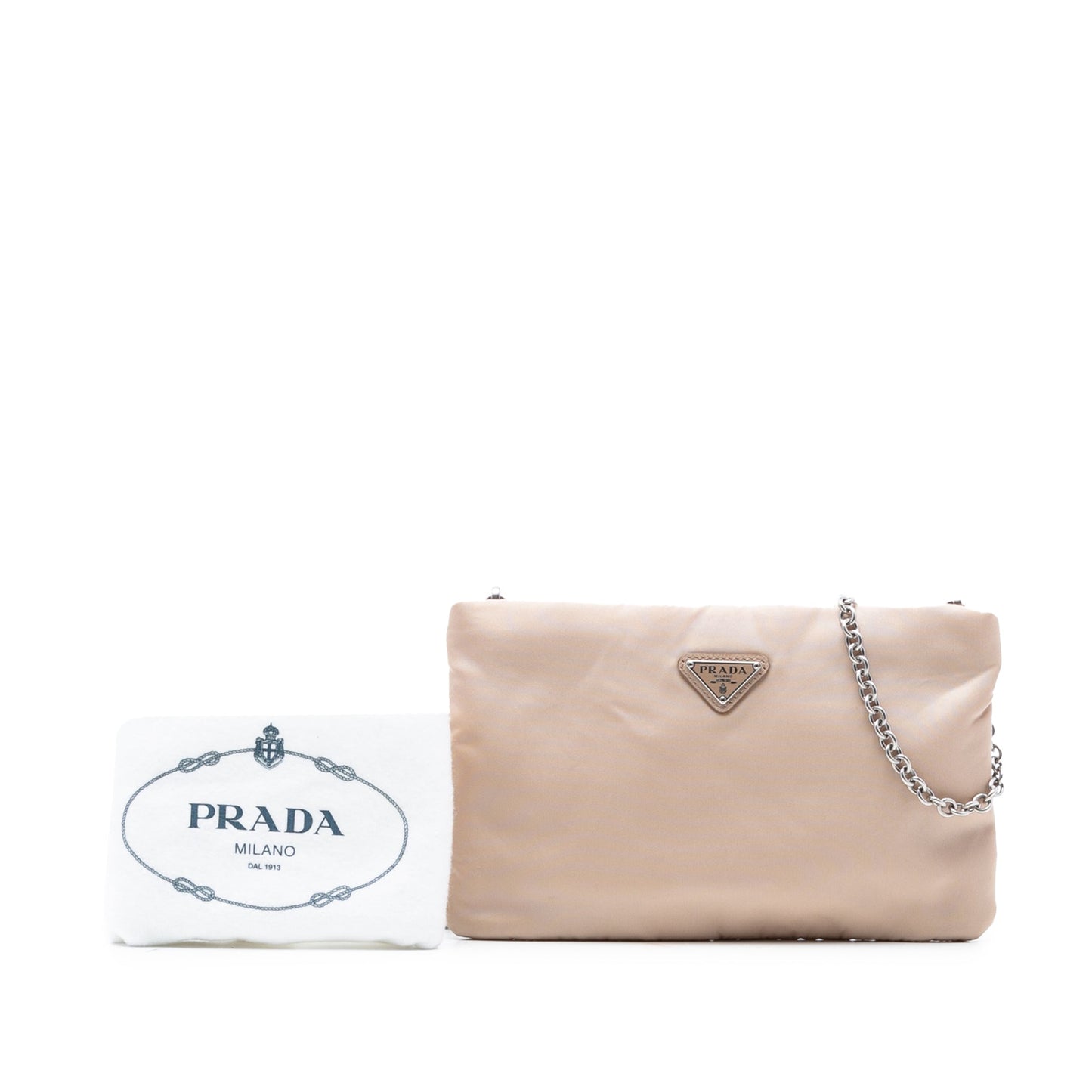 Prada Tessuto Clutch with Chain