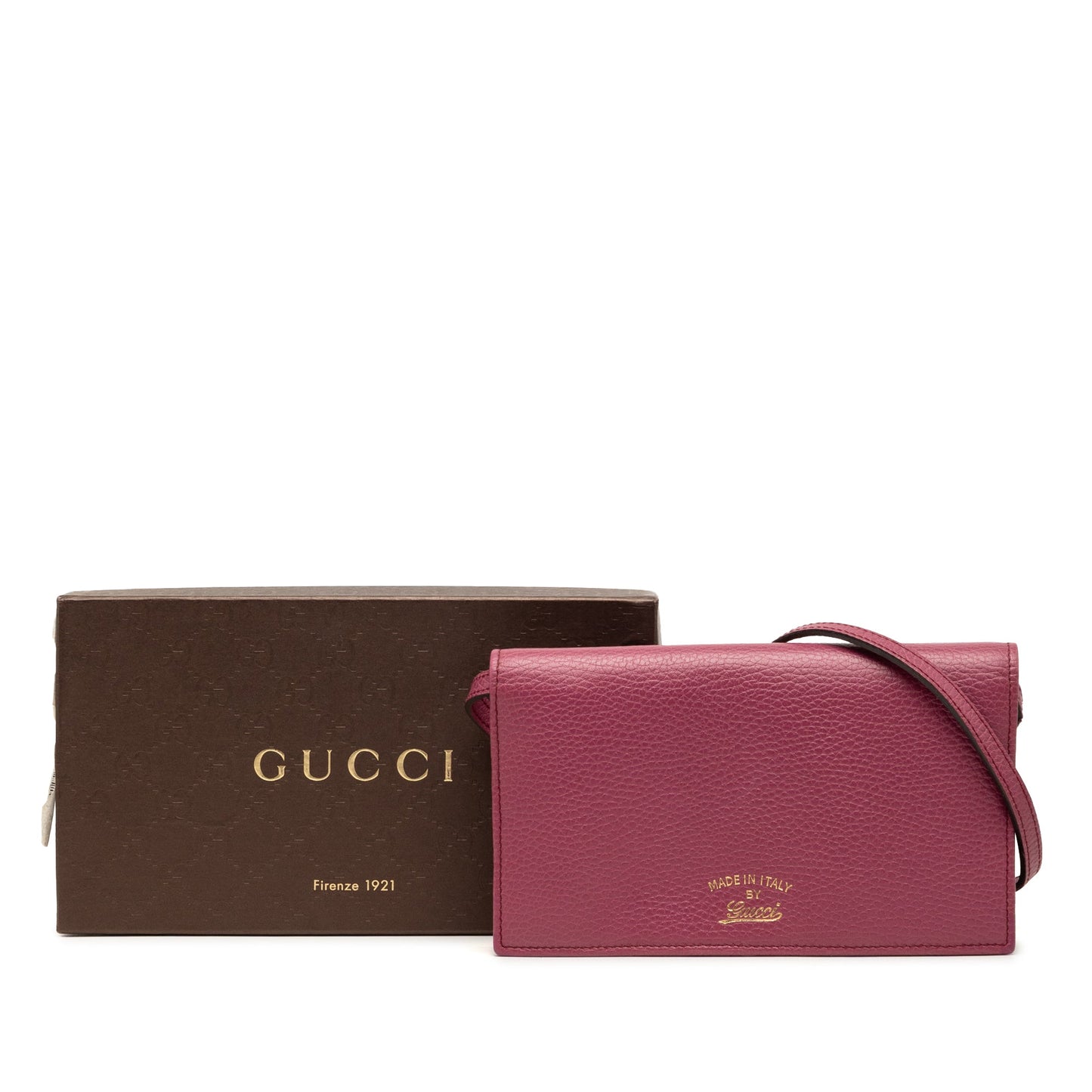 Gucci Dollar Calfskin Swing Wallet On Strap