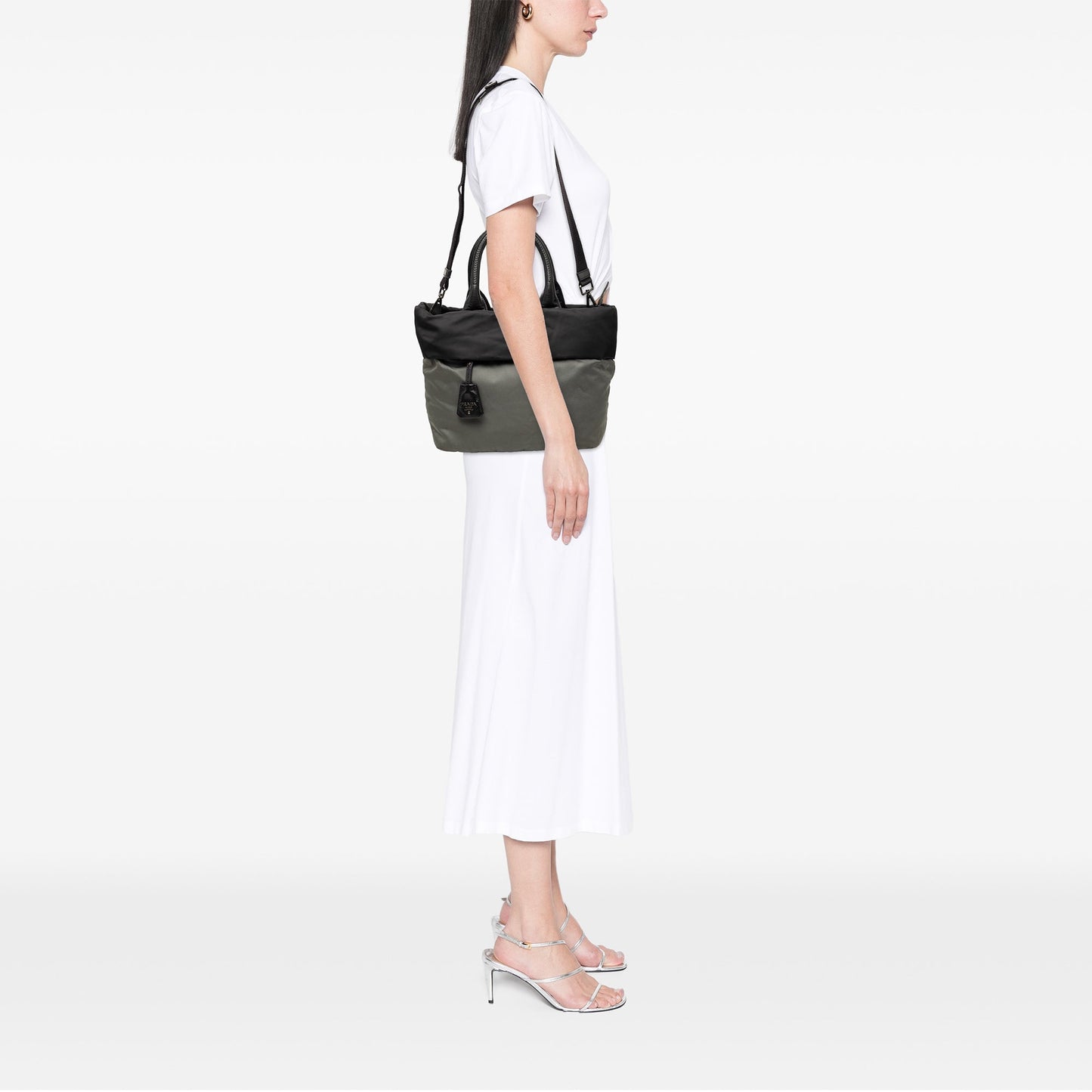 Prada Bicolor Tessuto Reversible Tote