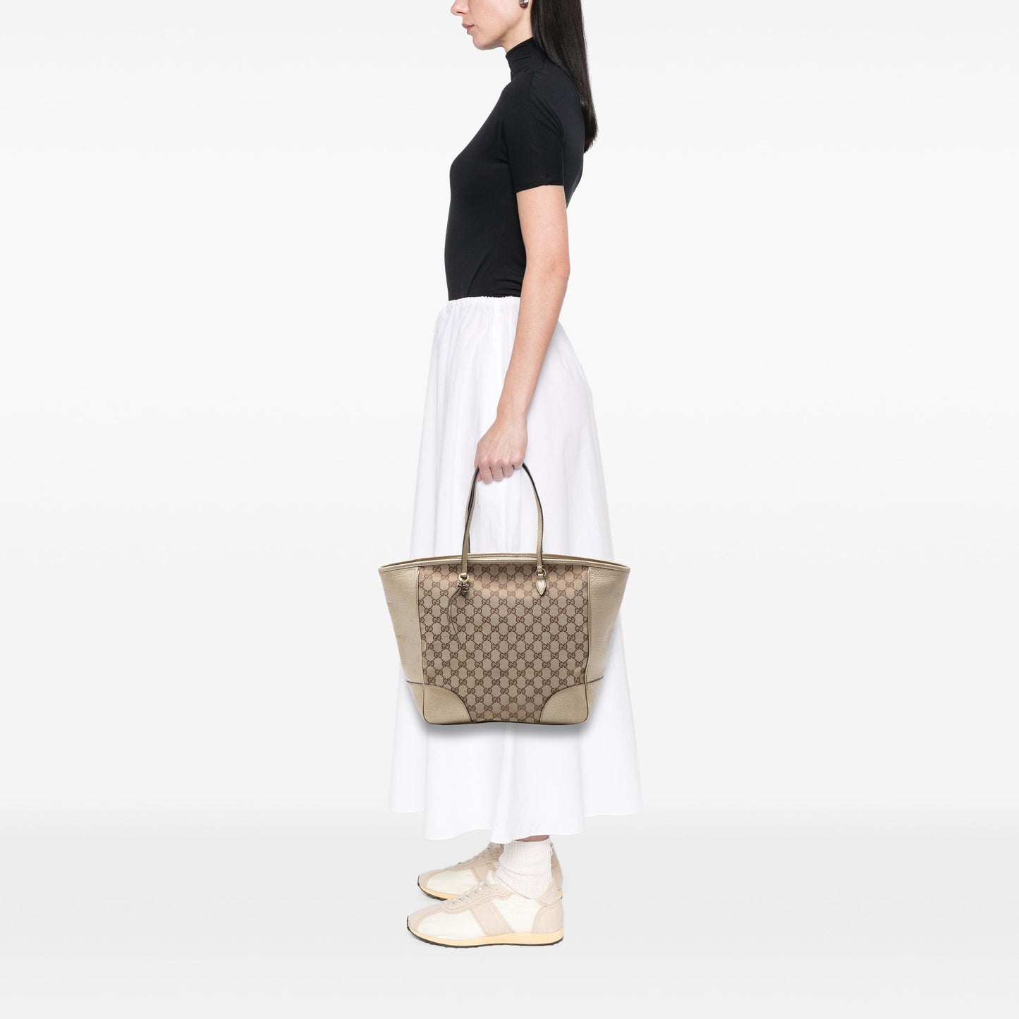 Gucci GG Canvas and Leather Bree Tote