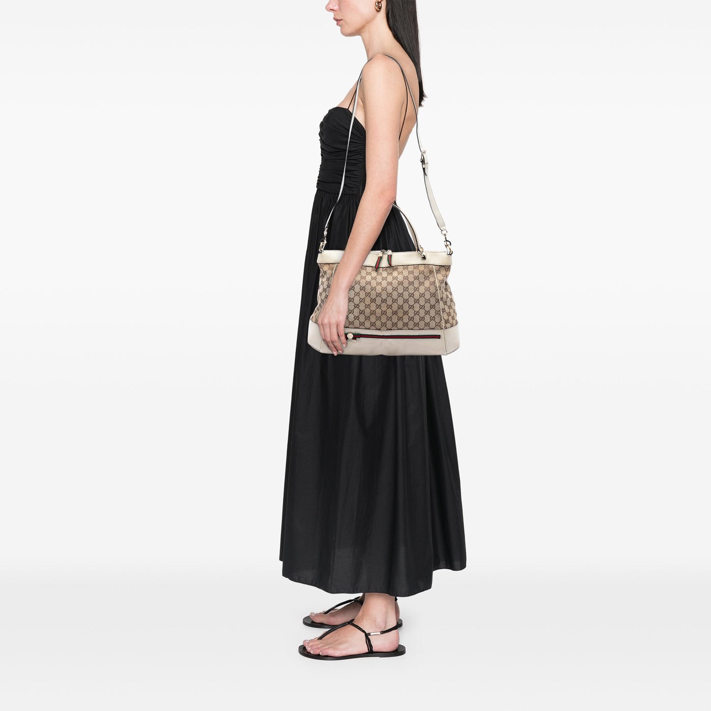 Gucci GG Canvas Web Mayfair Satchel