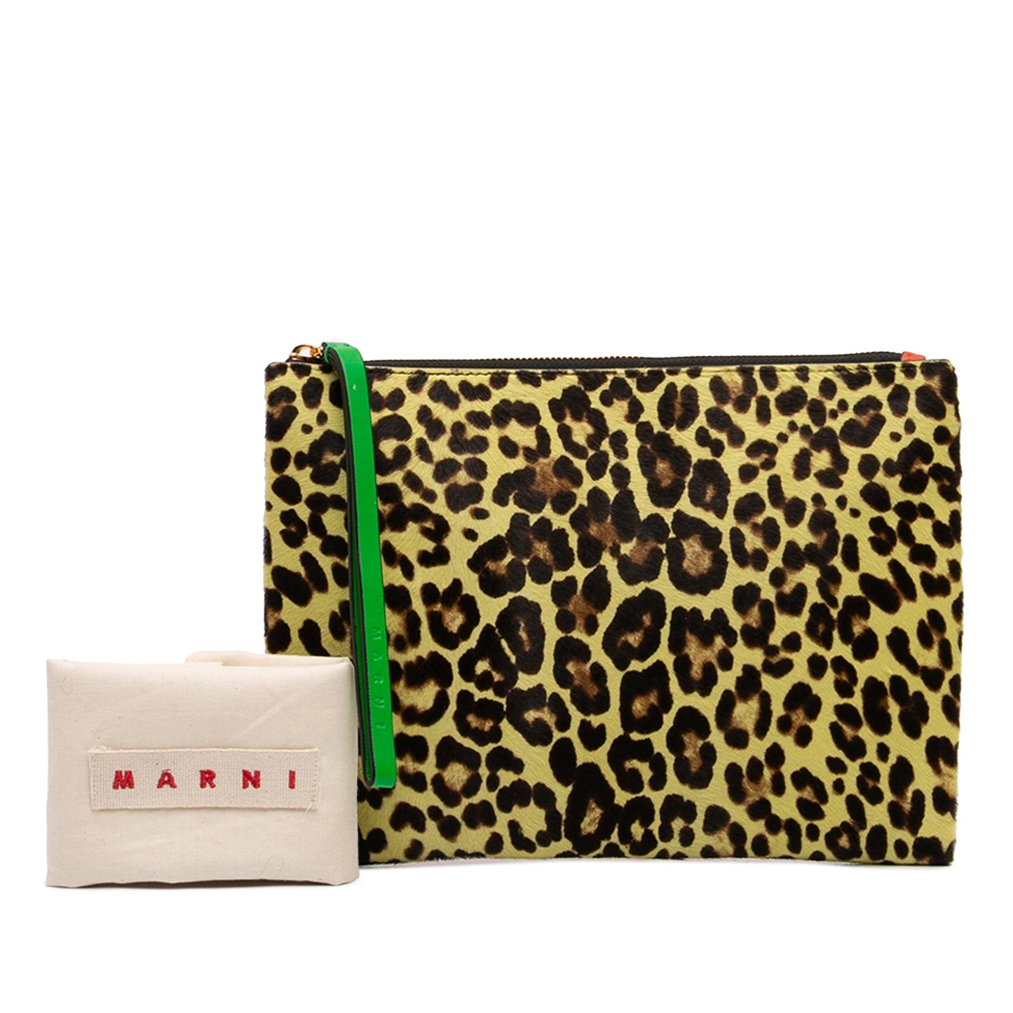 Pony Hair and Calfskin Leopard Print Clutch