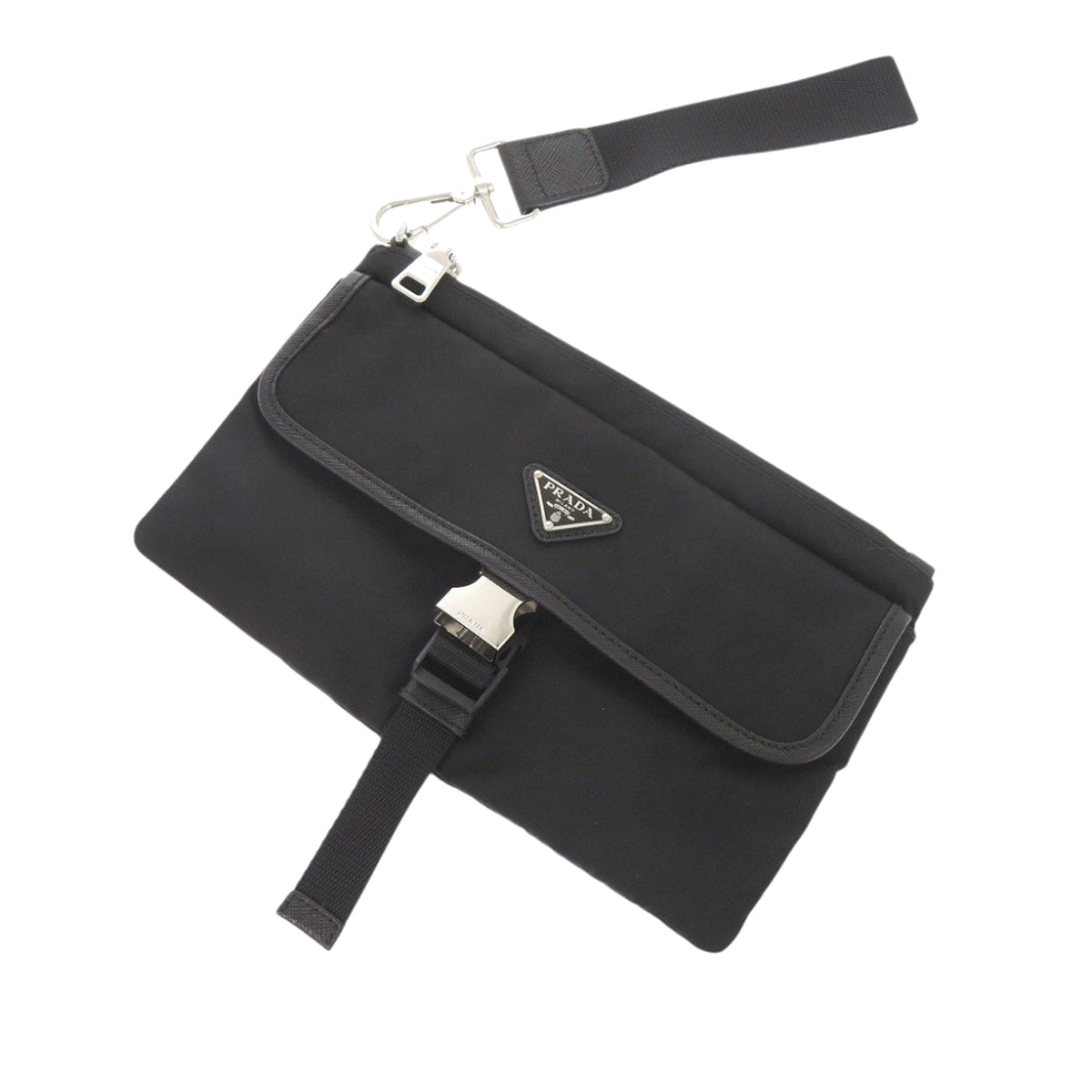 Prada Tessuto Buckle Clutch