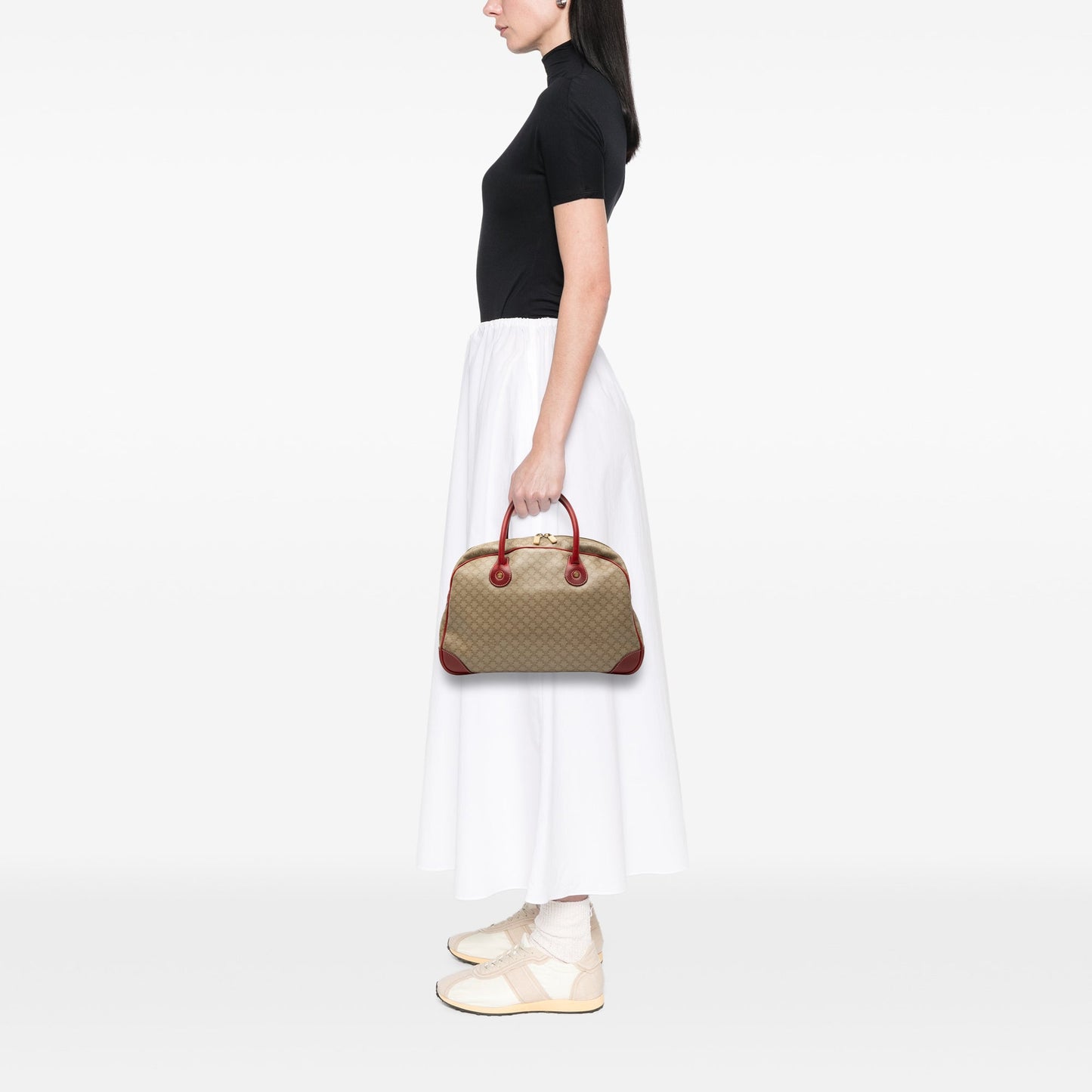 Celine Macadam Coated Canvas Handbag