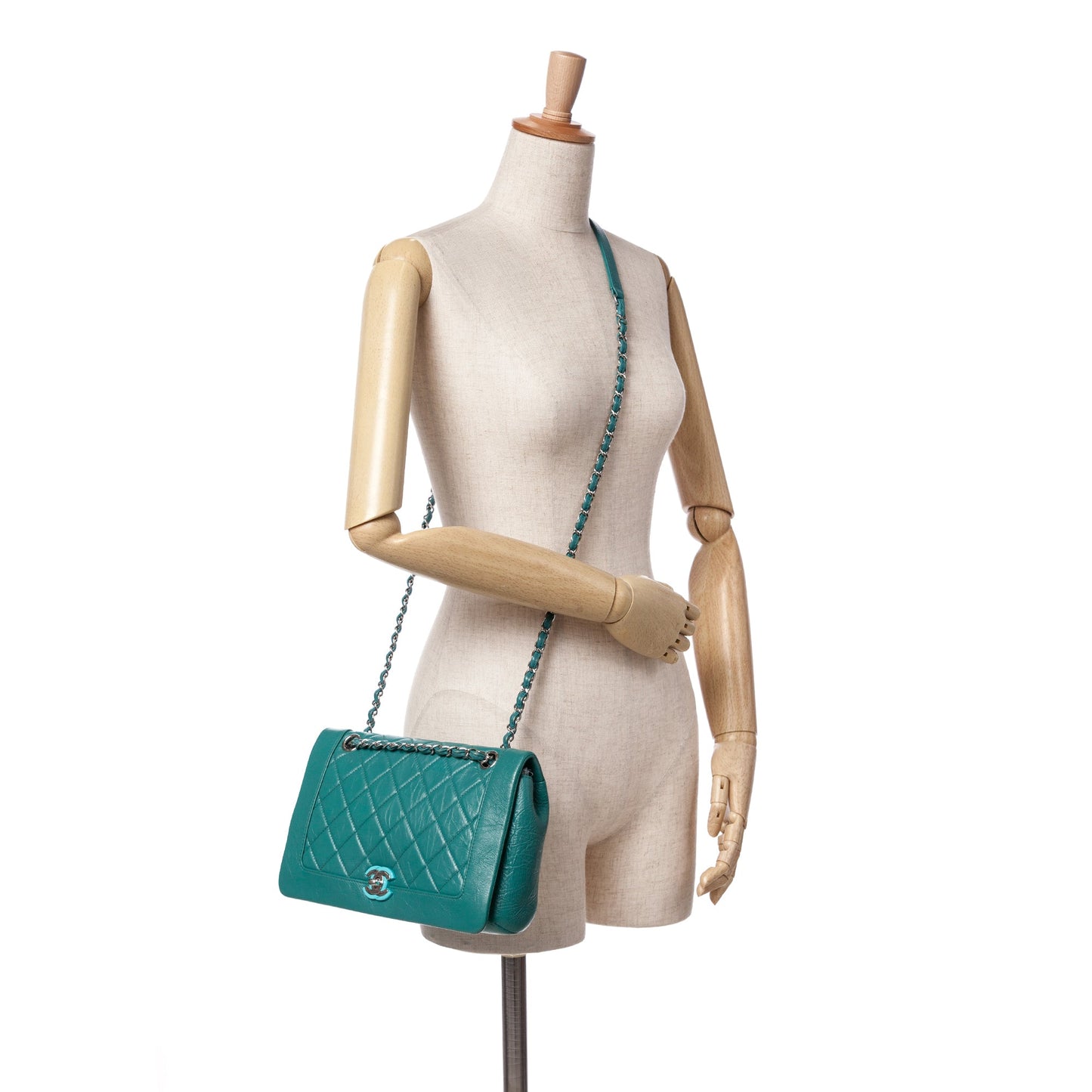 Chanel Medium Crumpled Calfskin Bi Vintage Full Flap