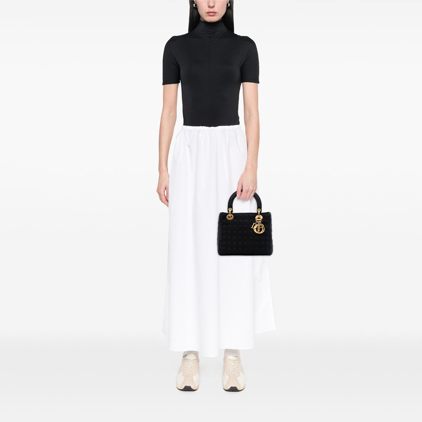 Dior Medium Nylon Microcannage Lady Dior