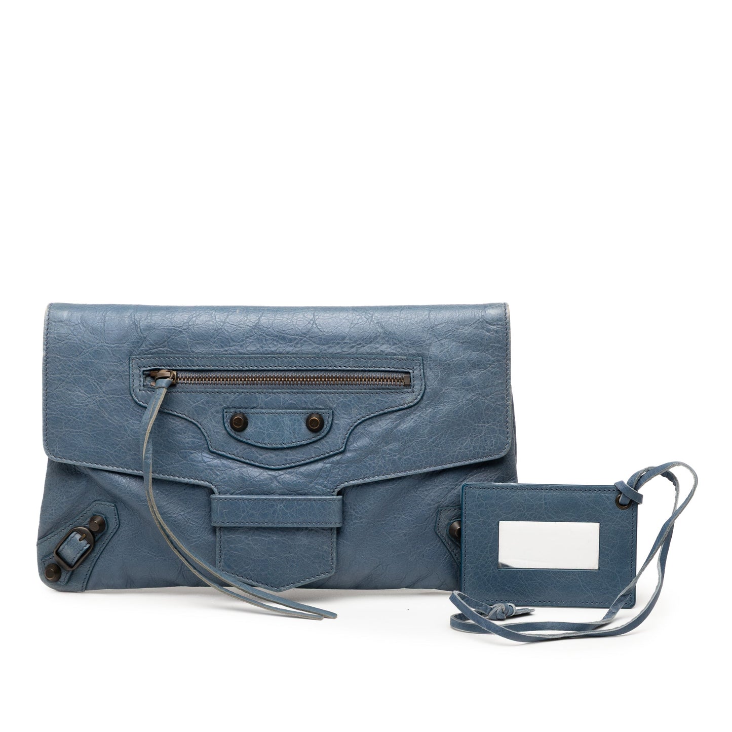 Balenciaga Lambskin Motocross Classic City Clutch