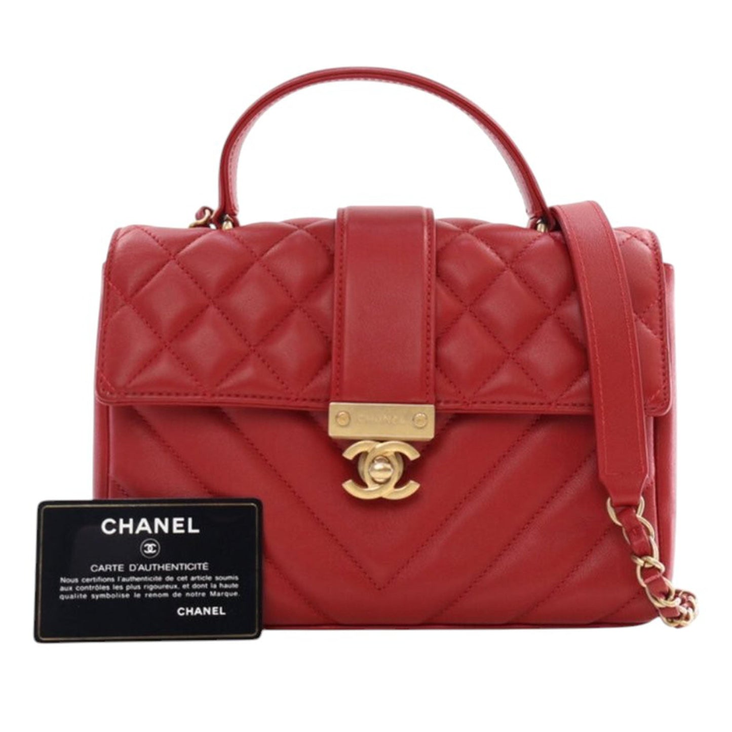 Chanel Small Mixed Quilt Calfskin In The City Top Handle Bag