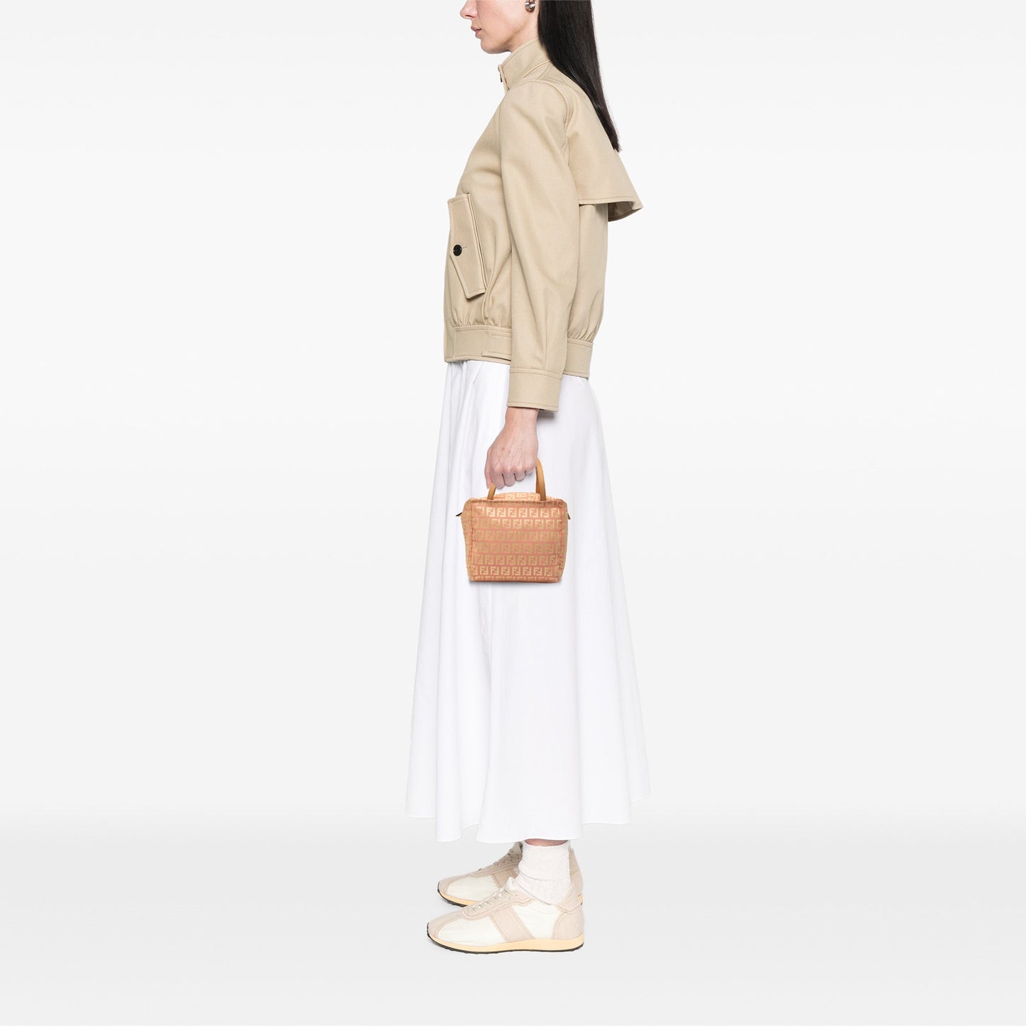 Fendi Mini Zucchino Canvas Handbag