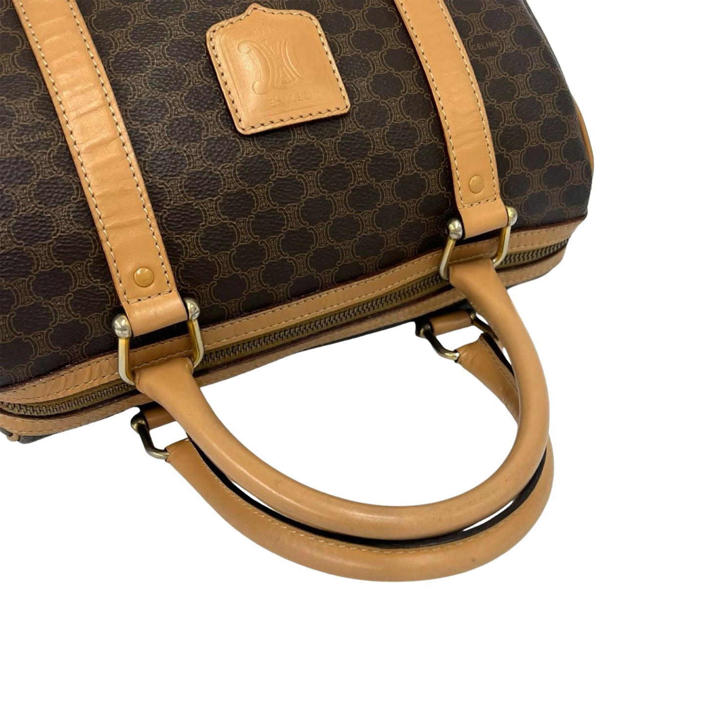 Celine Macadam Coated Canvas Boston Bag