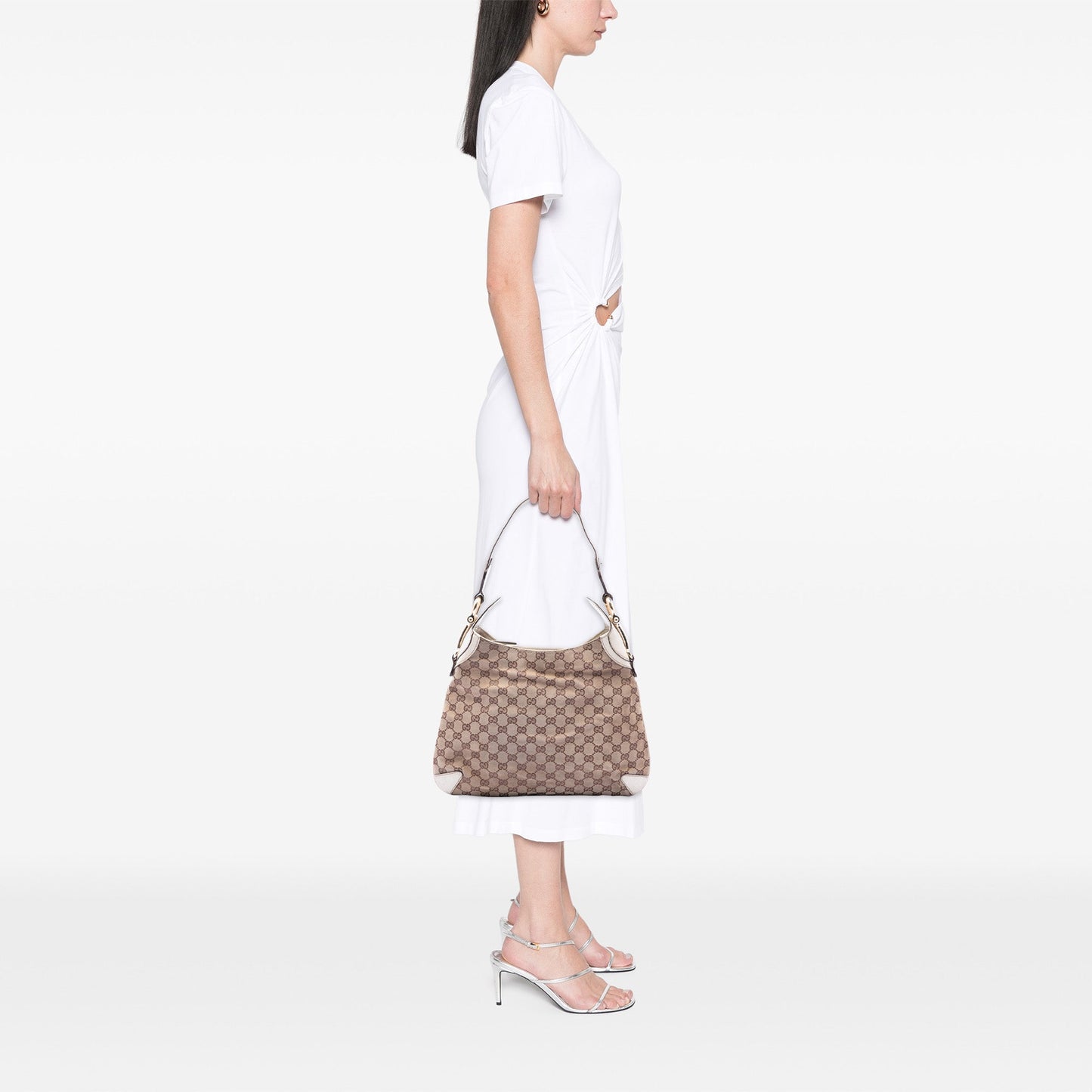Gucci GG Canvas Horsebit Creole Hobo Bag