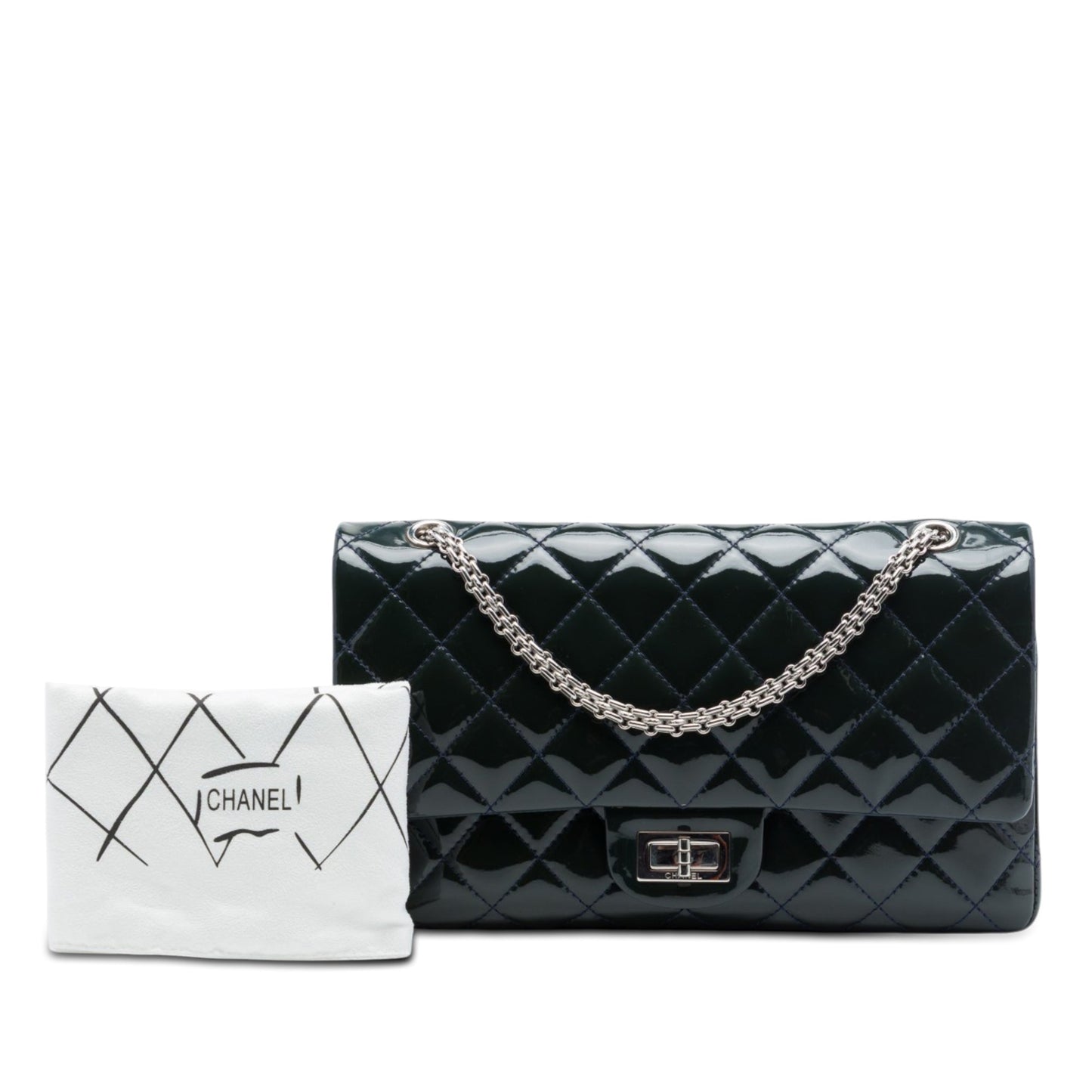 Chanel Quilted Patent Reissue 2.55 Double Flap 227