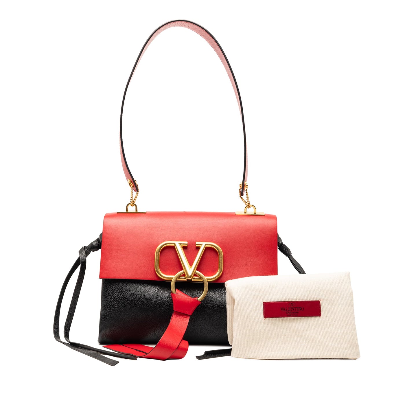 Valentino Small Colorblock Calfskin Vring Shoulder Bag