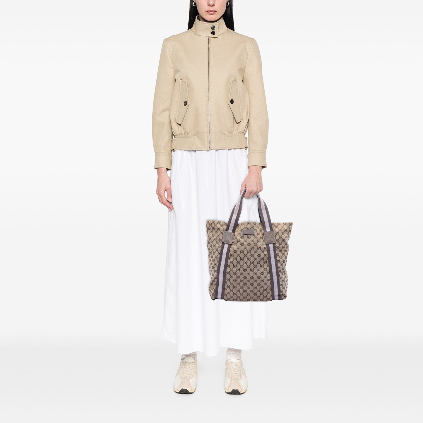 Gucci GG Canvas Web Tote