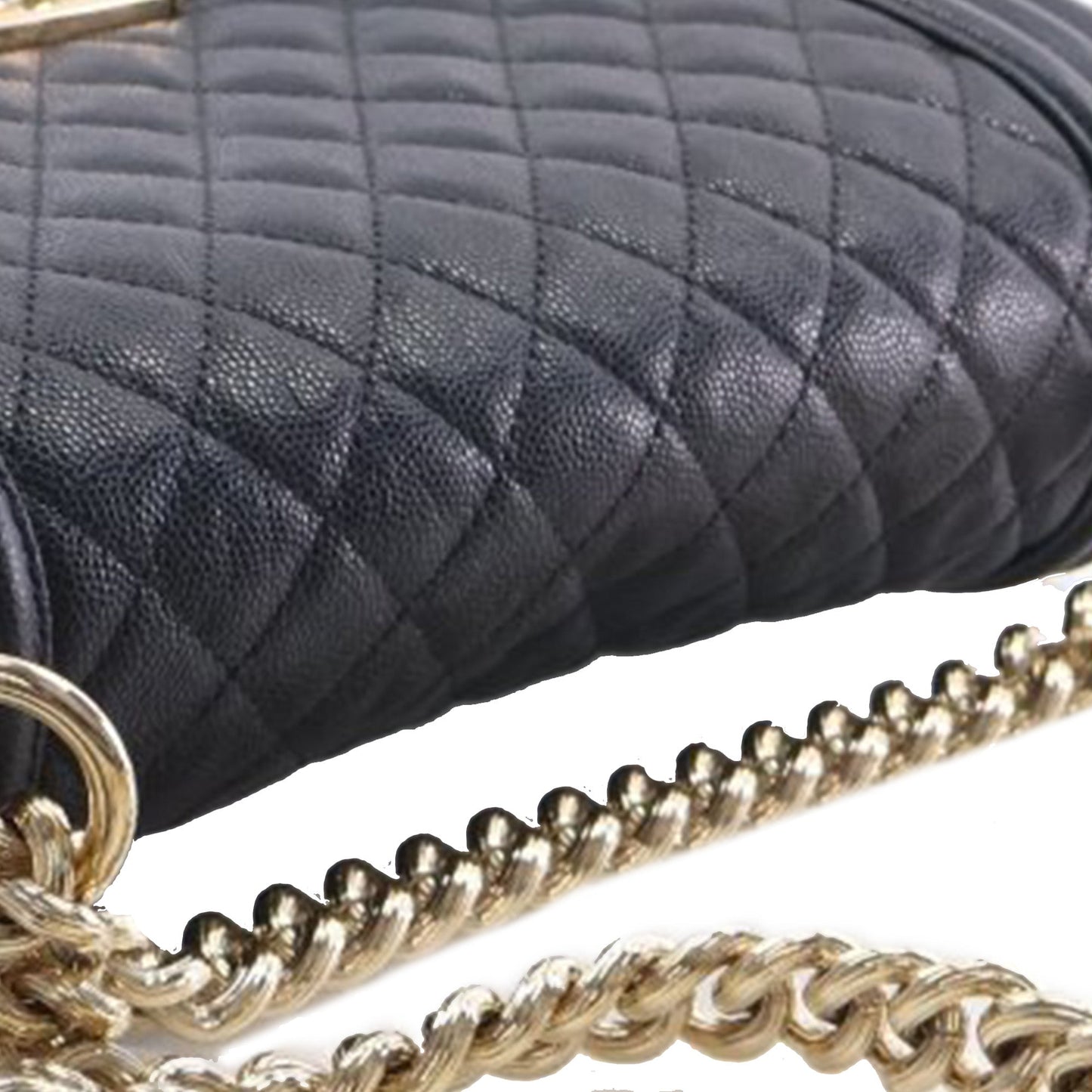 Chanel Old Medium Quilted Caviar Boy Flap