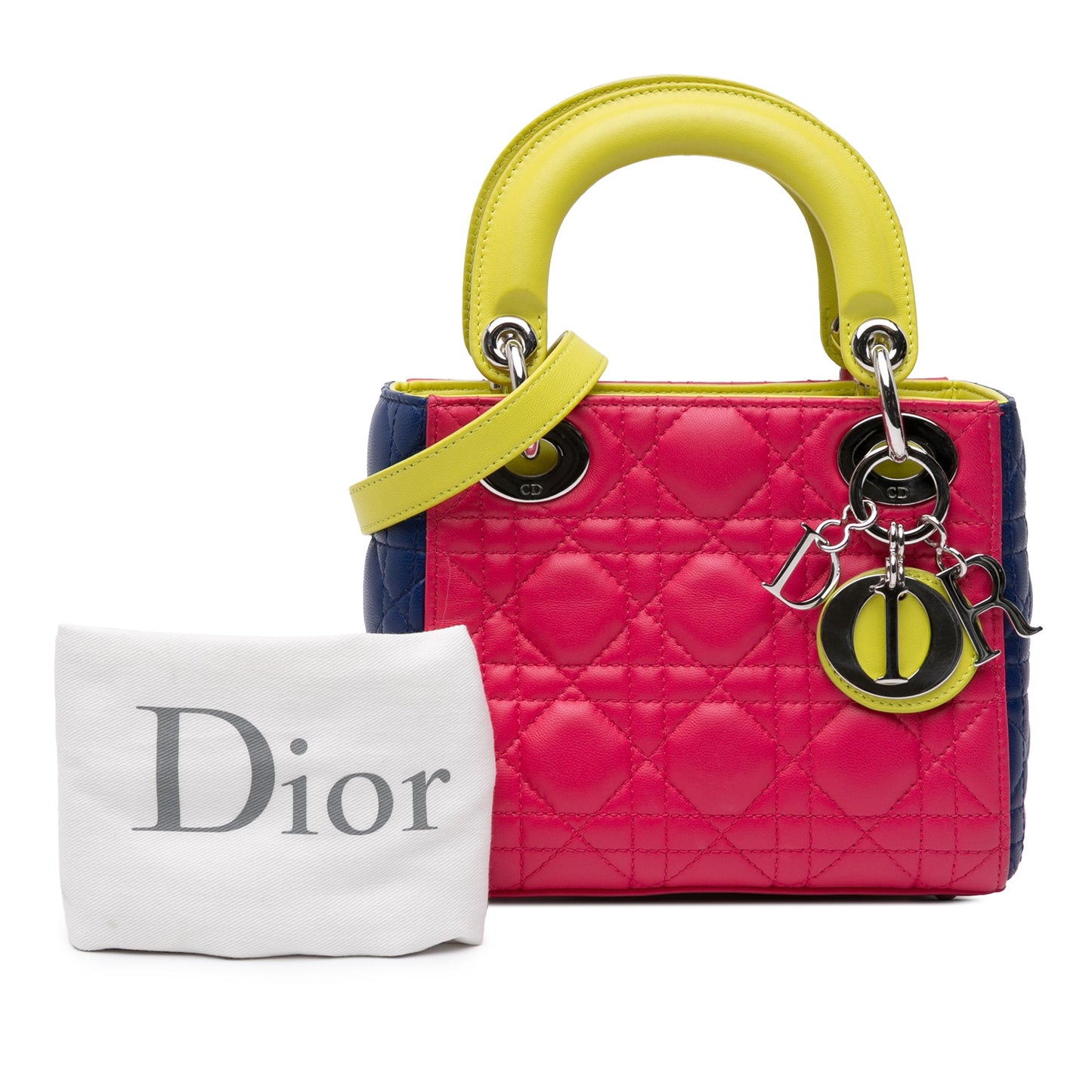 Dior Mini Tricolor Lambskin Cannage Lady Dior