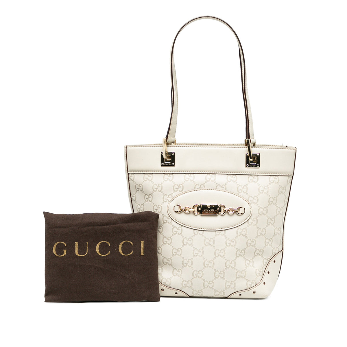 Gucci Mini Guccissima Punch Tote — White