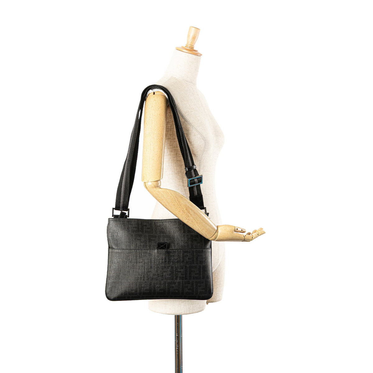 Fendi Zucca Coated Canvas Crossbody — Black