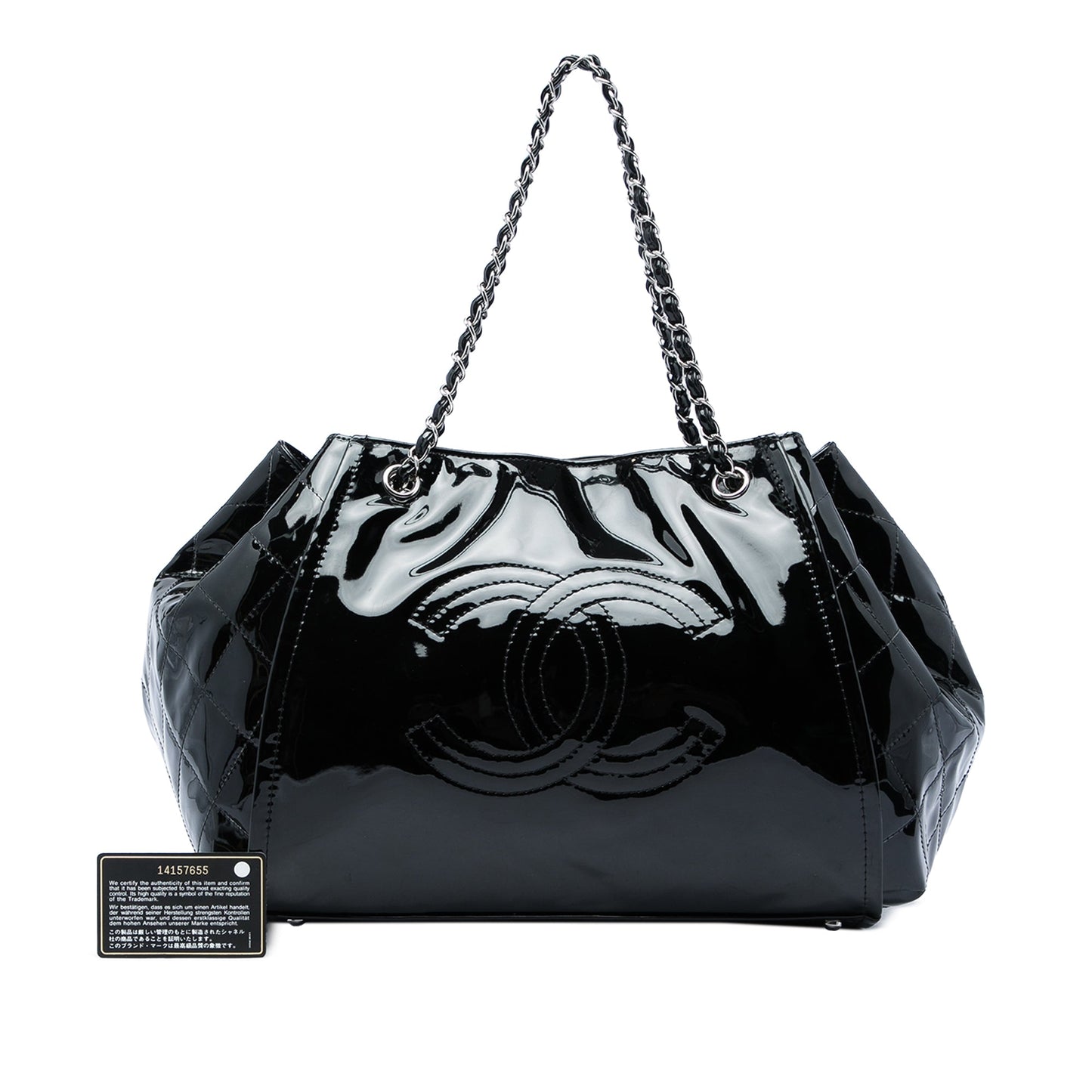 Chanel Patent Lipstick Ligne Accordion Tote