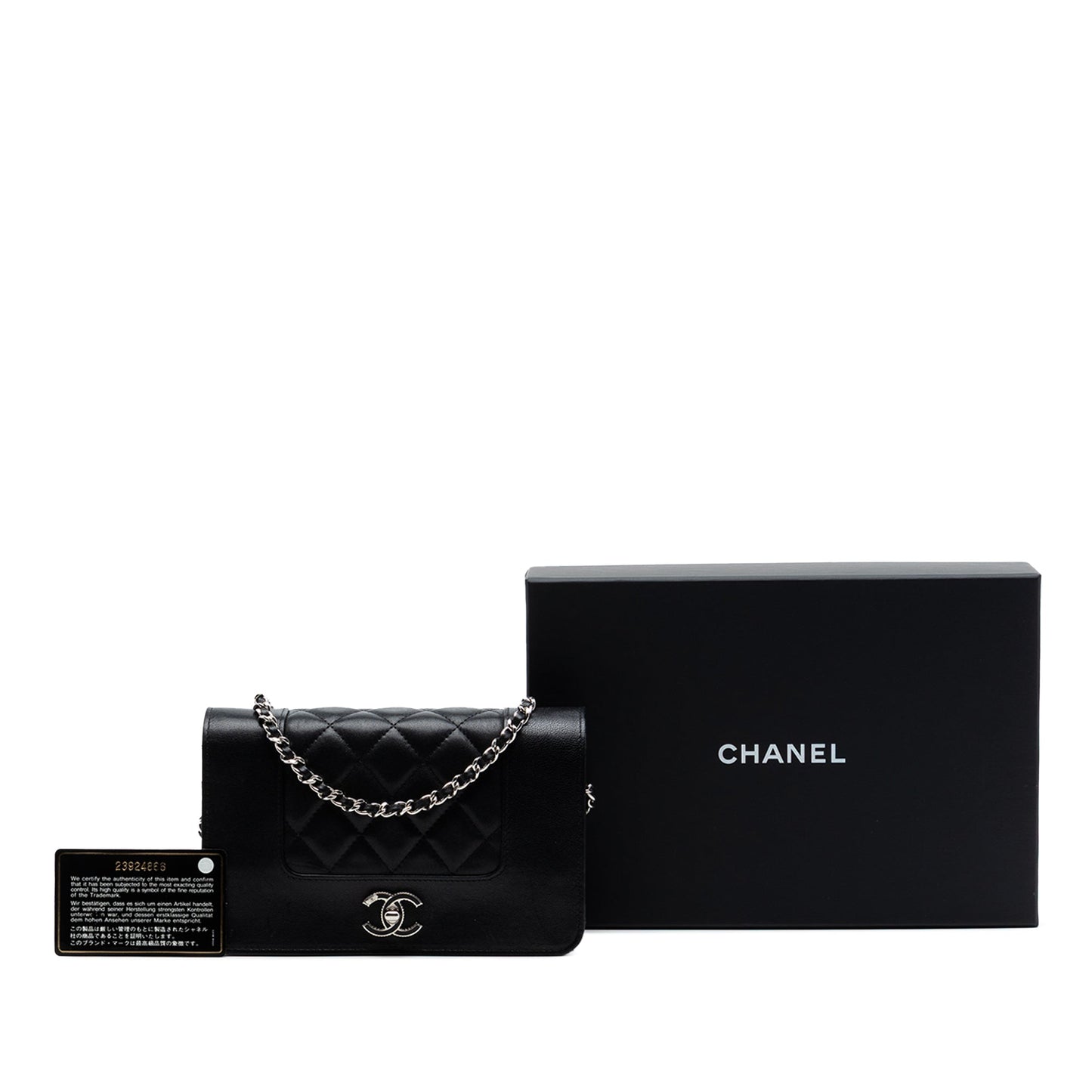 Chanel Quilted Sheepskin Mademoiselle Wallet on Chain
