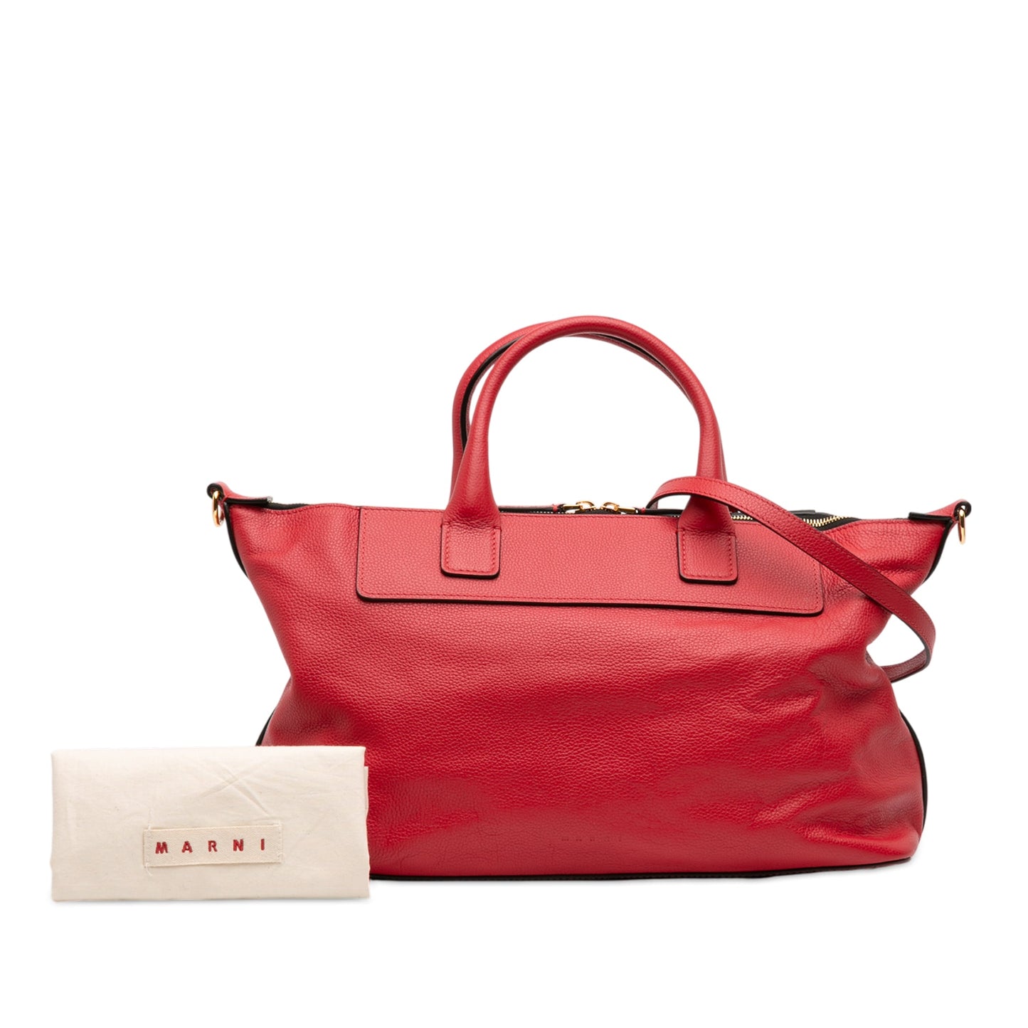 Marni Leather Top Handle Zip Satchel