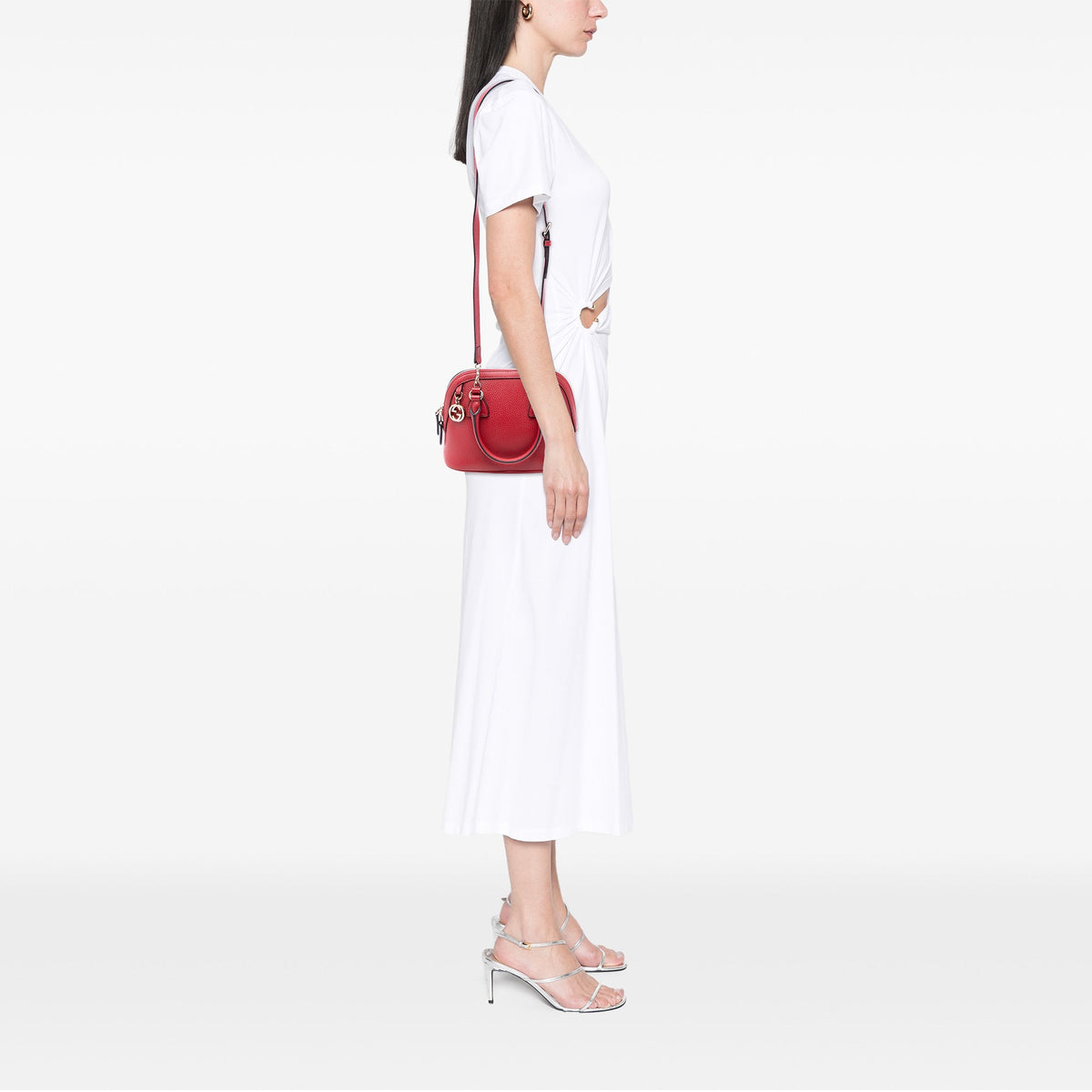 Gucci Mini Calfskin GG Charm Dome Satchel