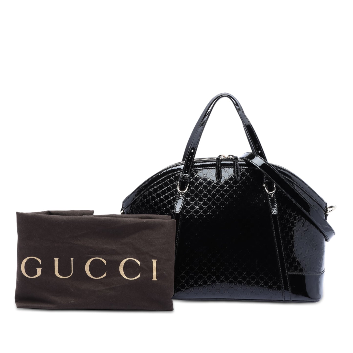 Gucci Large Microguccissima Patent Nice Dome Satchel