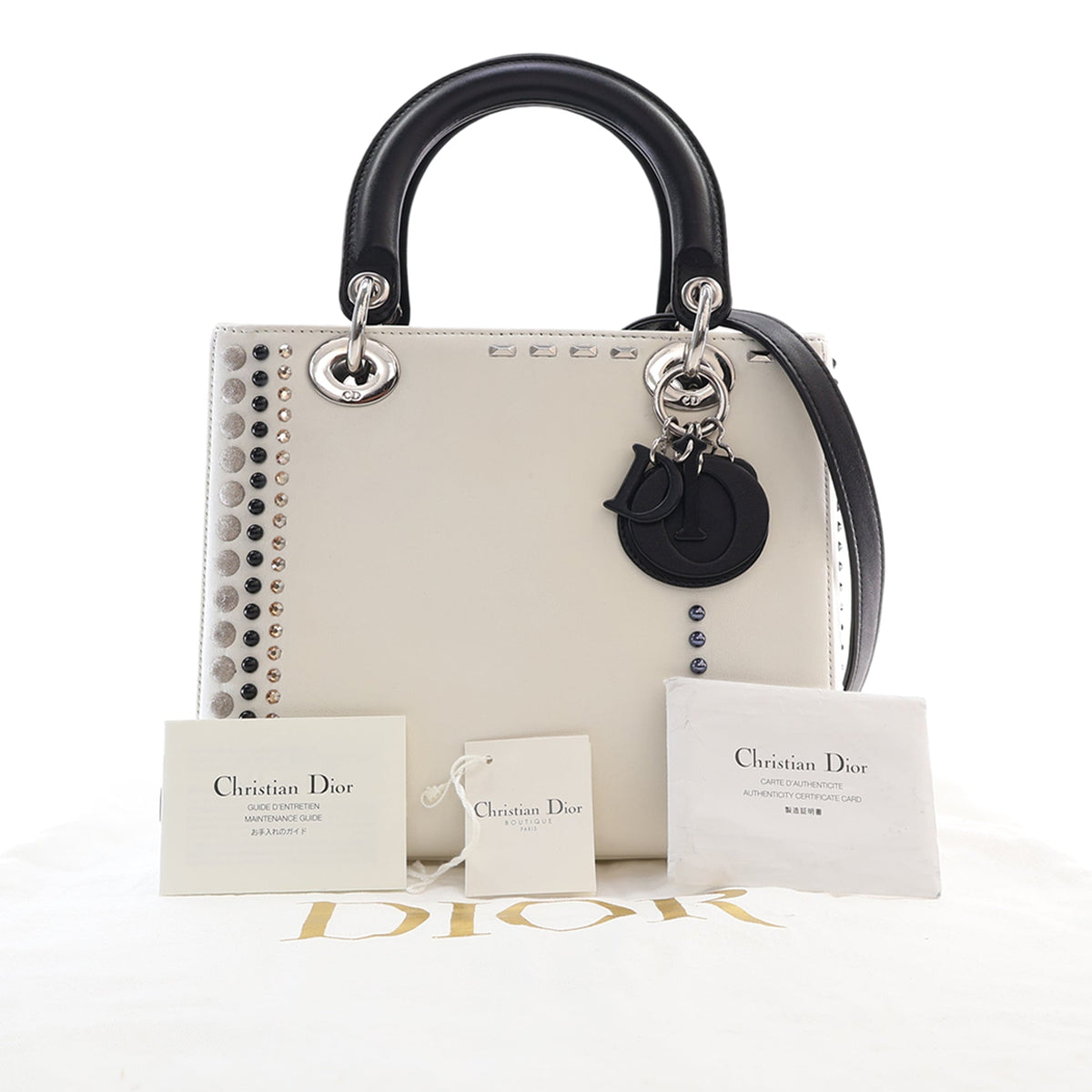 Dior Medium Studded Calfskin Lady Dior