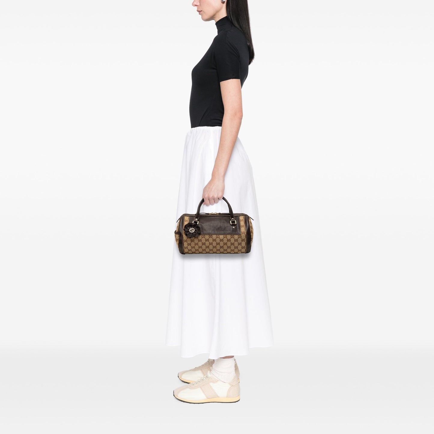 Gucci GG Canvas Trophy Boston Bag