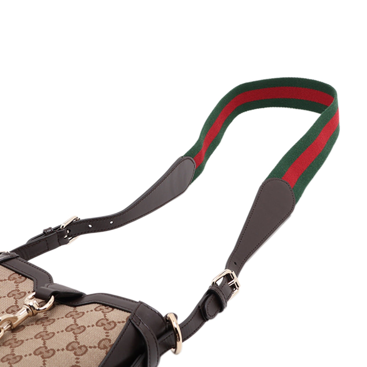 Gucci Mini GG Canvas Web Bucket Bag — Beige