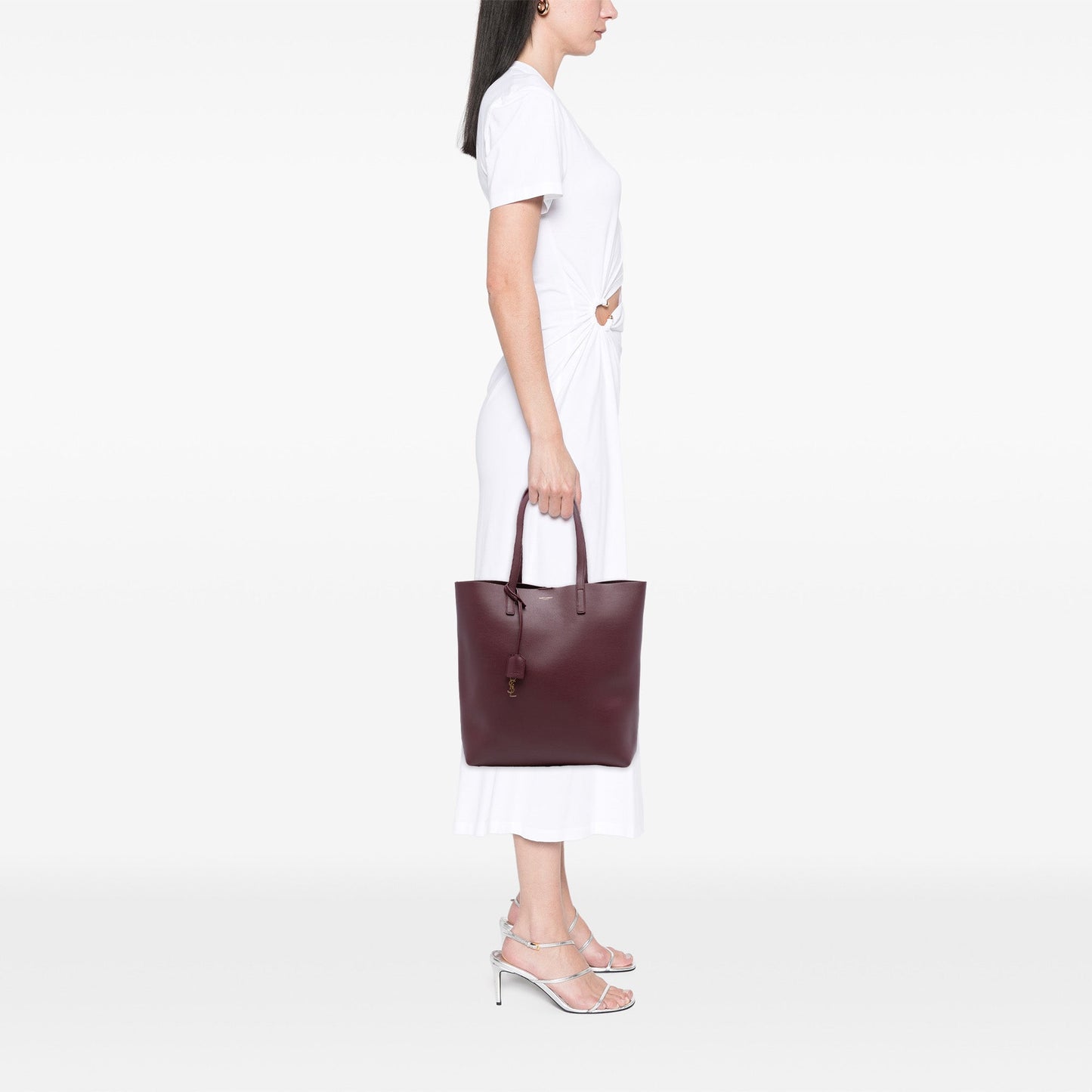 Saint Laurent North South Leather Shopping Tote