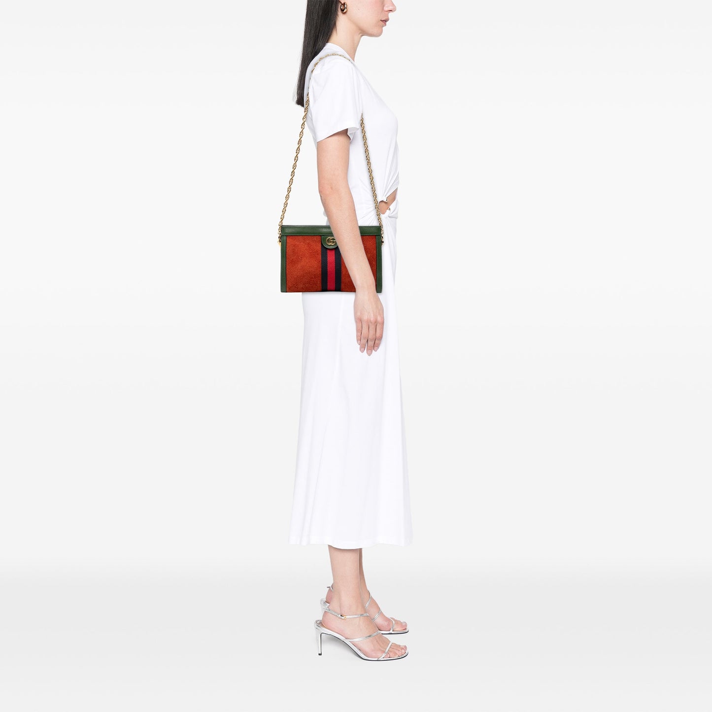 Gucci Small Suede Ophidia Chain Crossbody