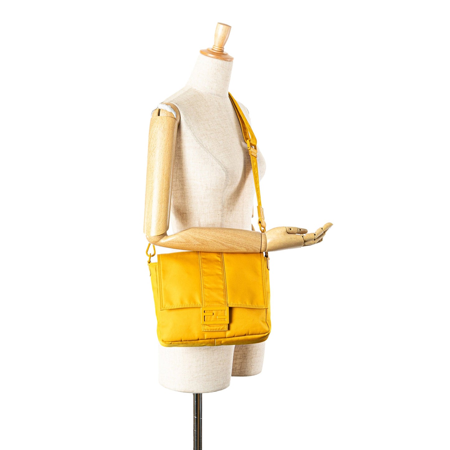 Fendi Medium Econyl Nylon Baguette Crossbody