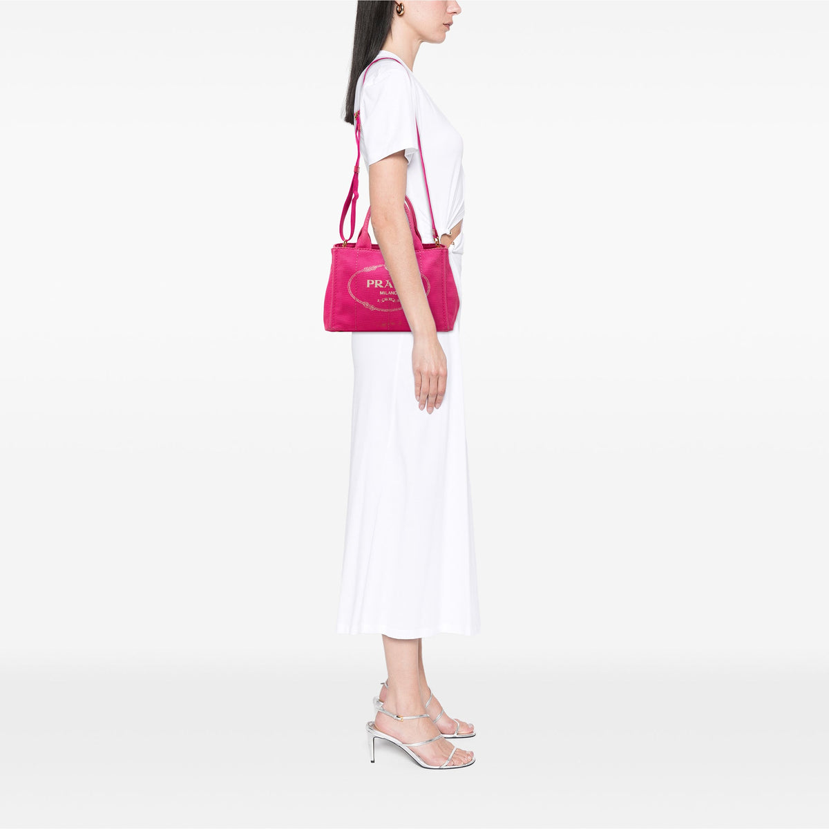 Prada Small Canvas Canapa Logo Tote