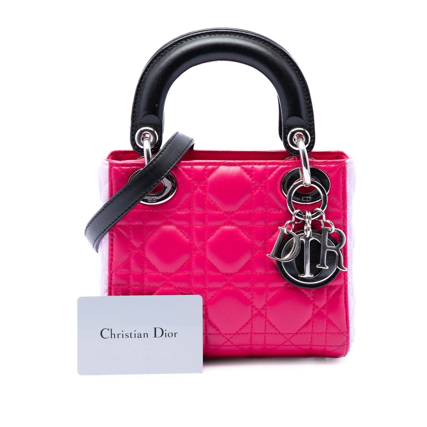 Dior Mini Tricolor Lambskin Cannage Lady Dior