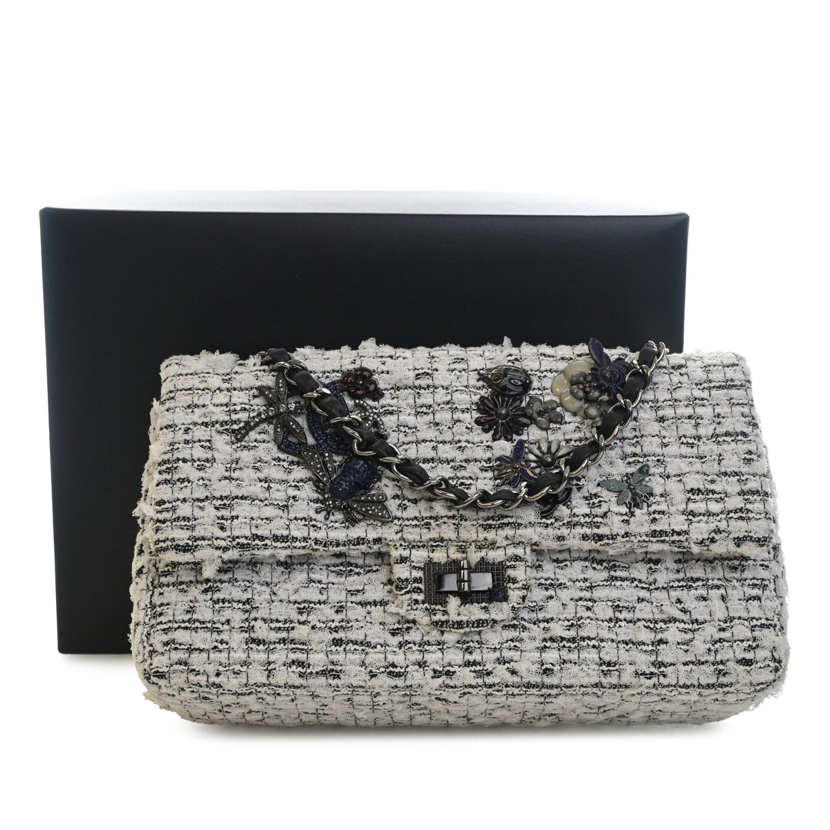 Chanel Mini Tweed Garden Party Reissue 2.55 Double Flap 224
