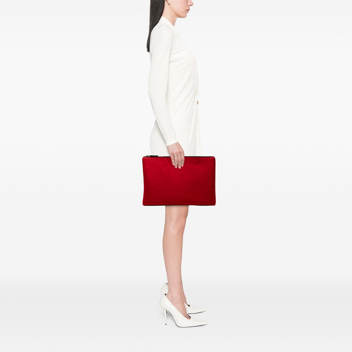 Prada Tessuto Soft Zip Clutch