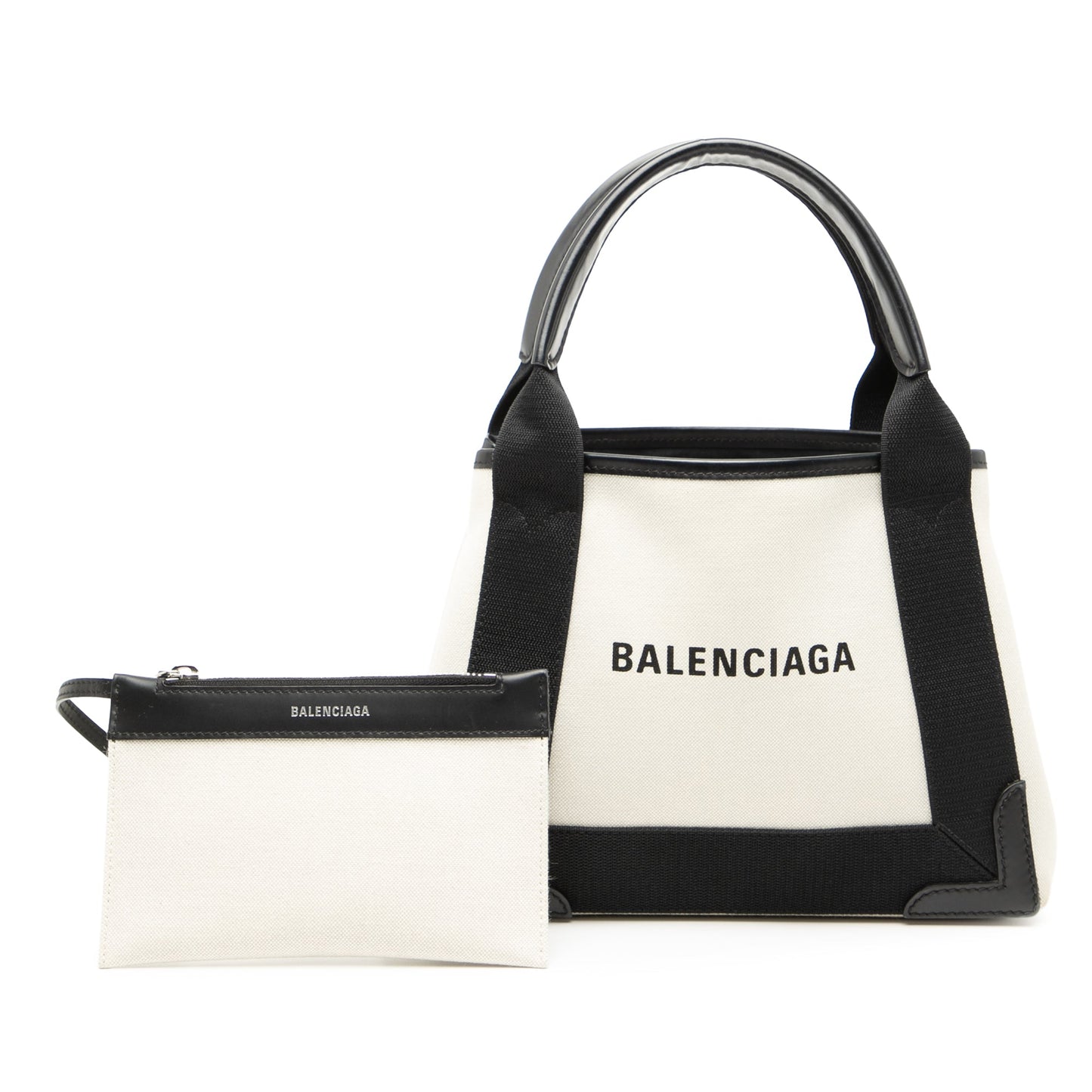Balenciaga Canvas Navy Cabas XS