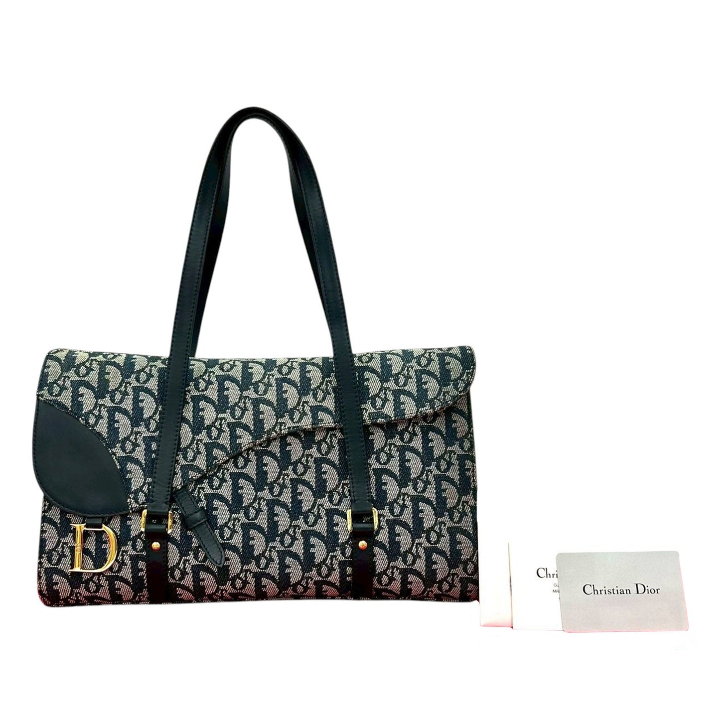 Dior Diorissimo Trotter Canvas Saddle Shoulder Bag