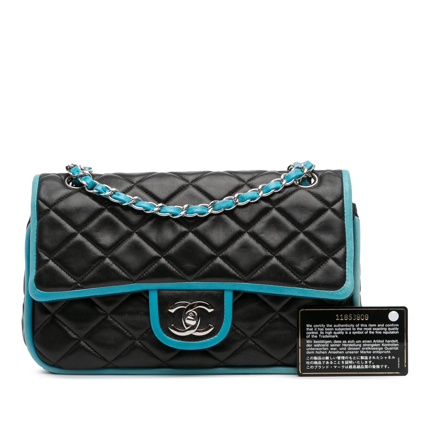 Chanel Medium Classic Bicolor Lambskin Double Flap