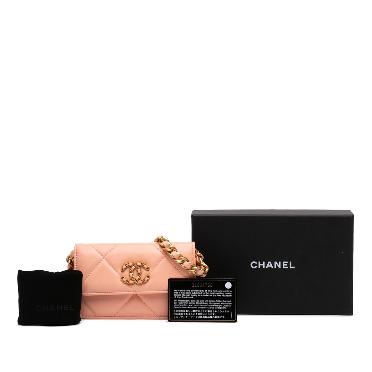 Chanel Quilted Lambskin 19 Wallet on Chain