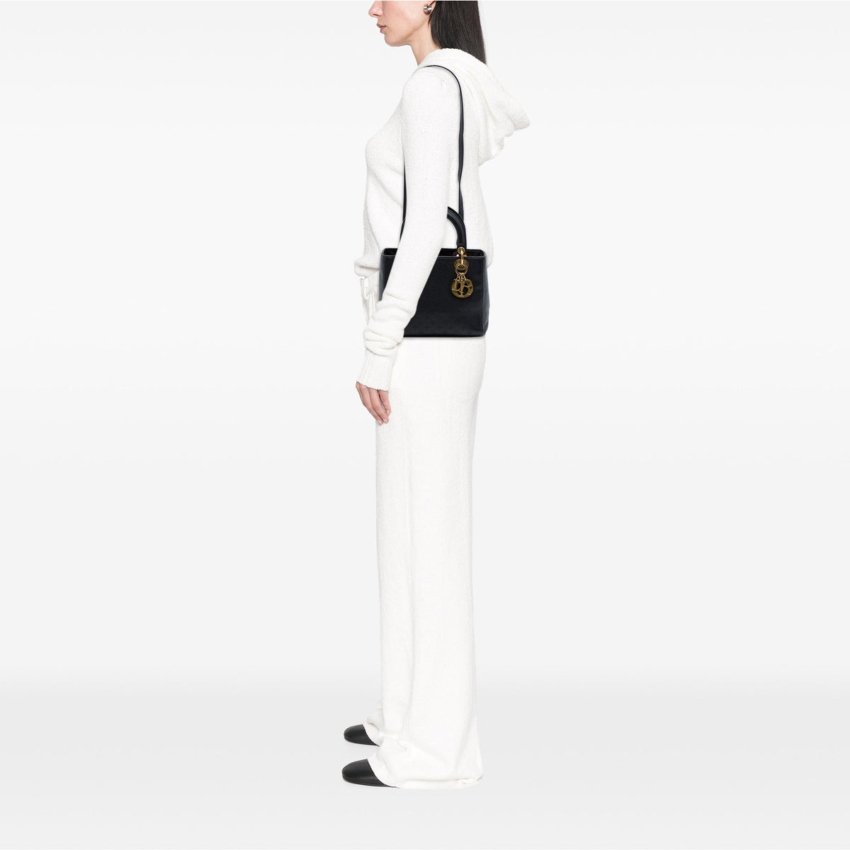 Dior Medium Perforated Calfskin Flower Lady Dior