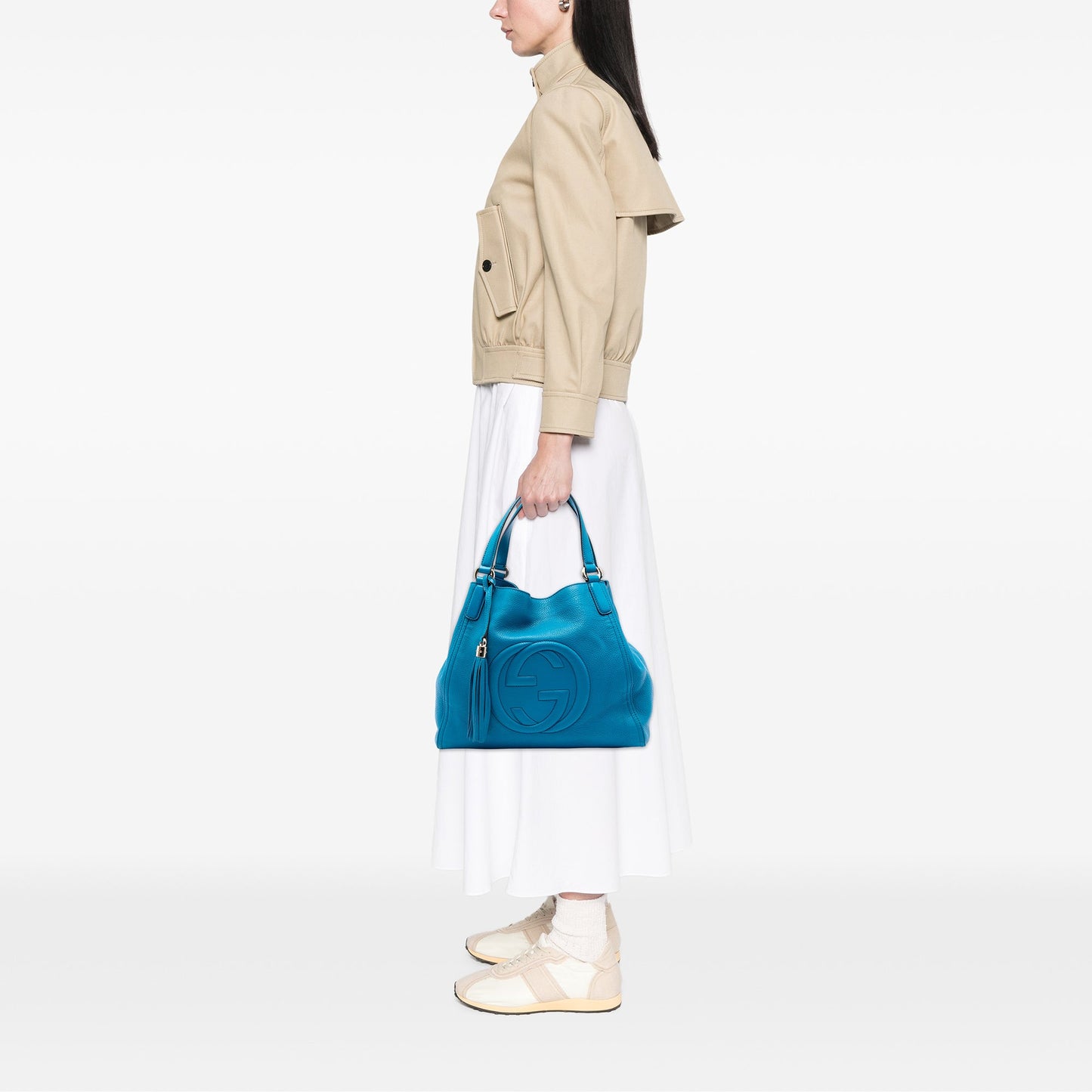 Gucci Medium Leather Soho Cellarius Tote