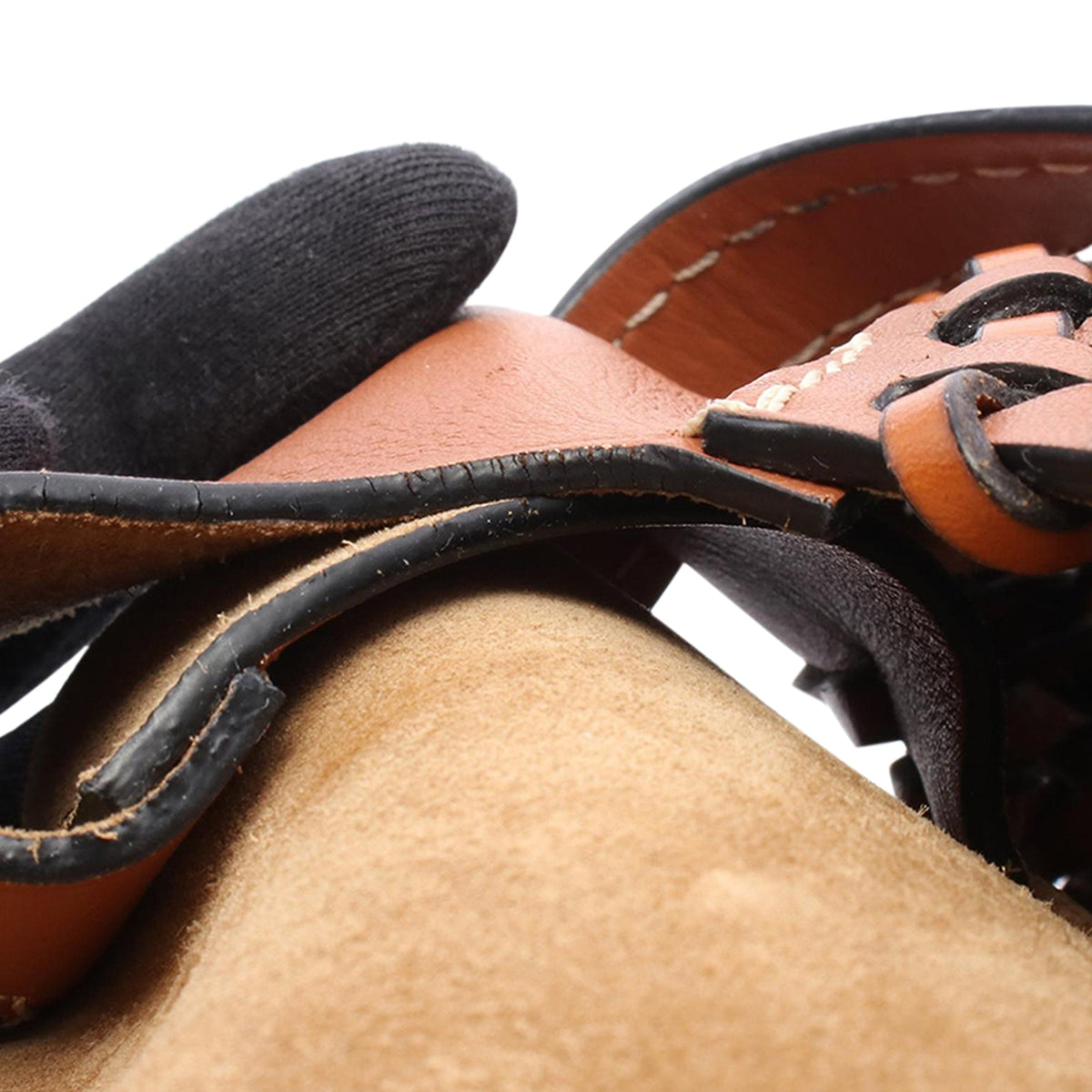 LOEWE Small Leather Gate Crossbody — Brown