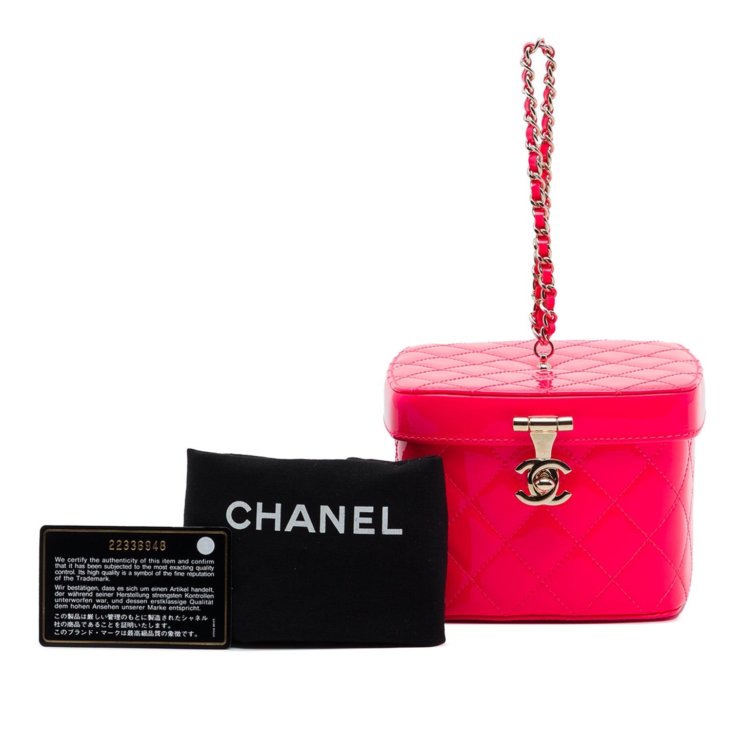 Chanel Mini CC Quilted Patent Vanity Bag